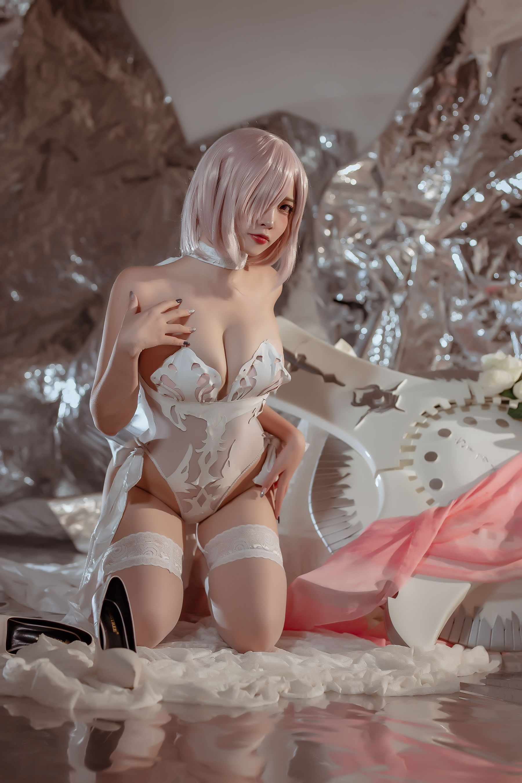 人气Coser二佐Nisa - fate玛修婚纱-图20