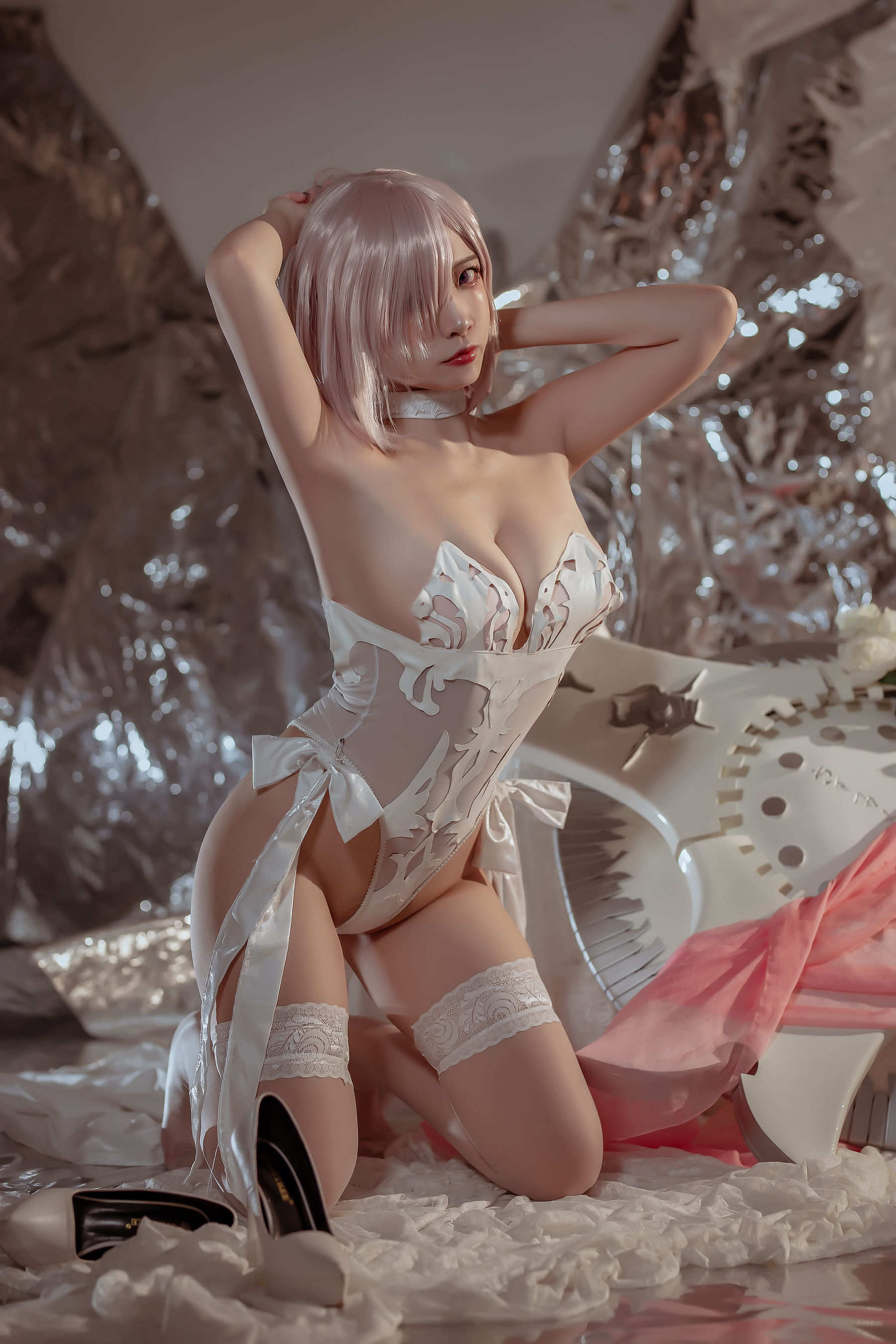 人气Coser二佐Nisa - fate玛修婚纱-图21