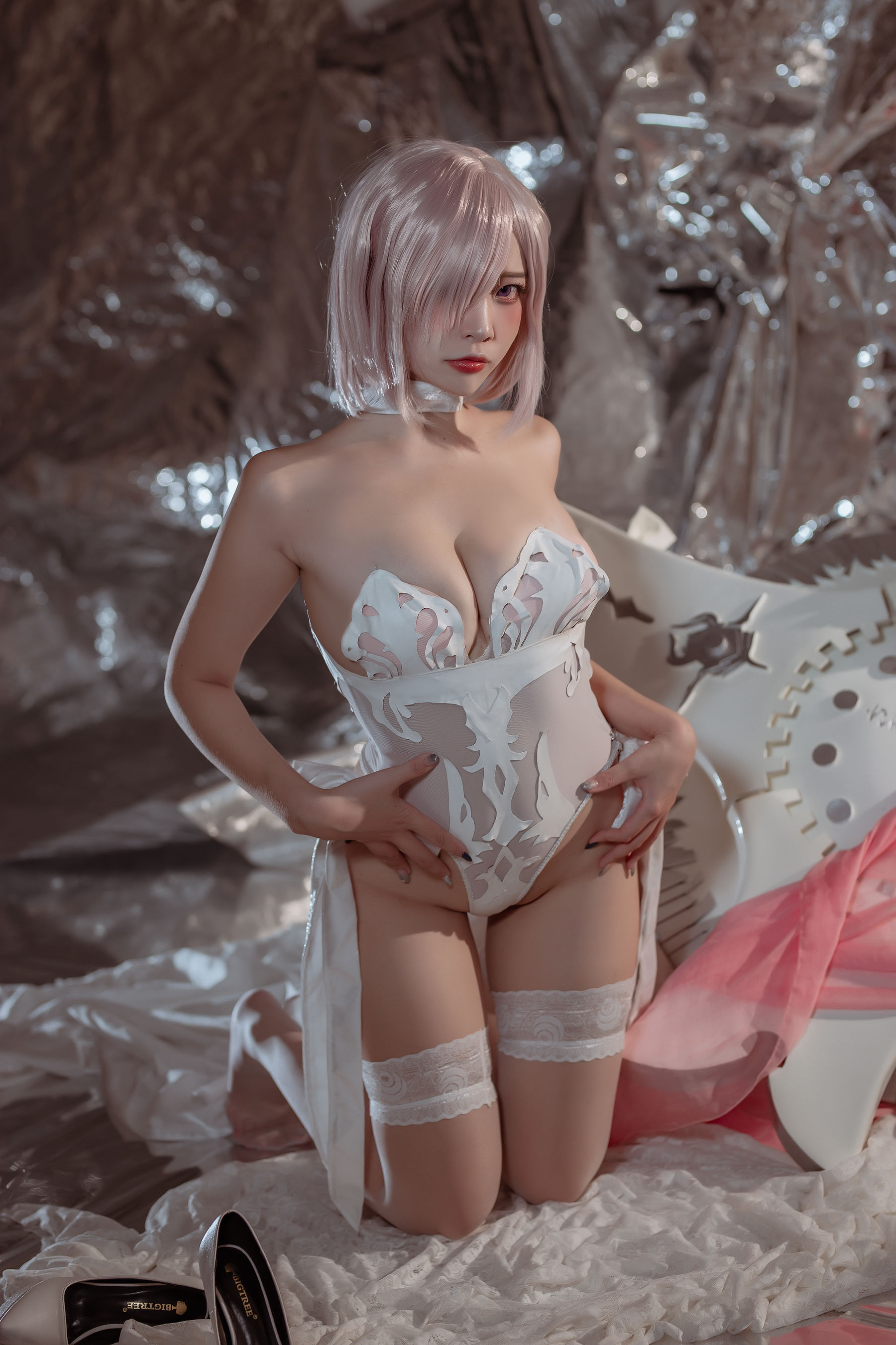 人气Coser二佐Nisa - fate玛修婚纱-图24
