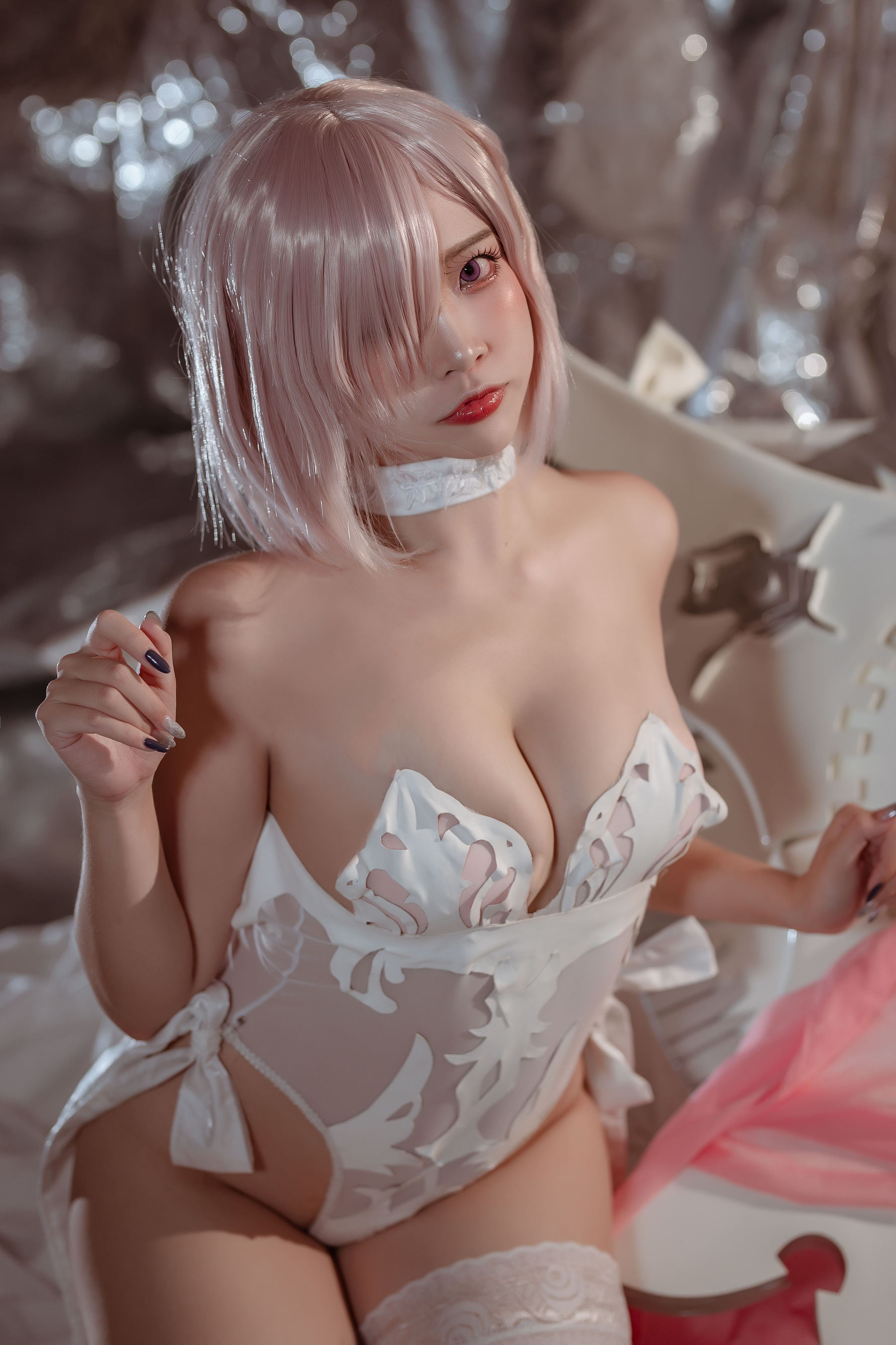 人气Coser二佐Nisa - fate玛修婚纱-图26