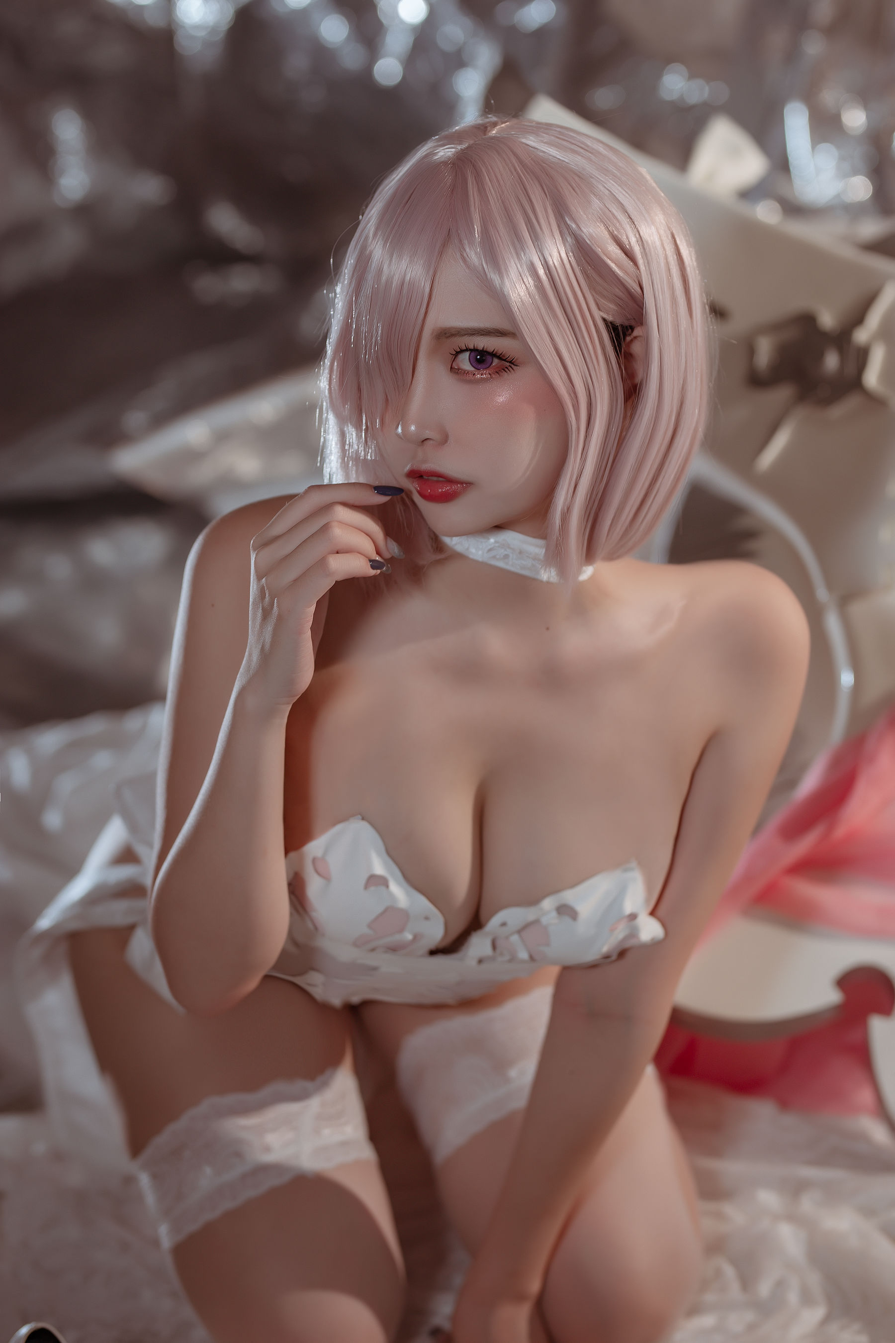 人气Coser二佐Nisa - fate玛修婚纱-图27