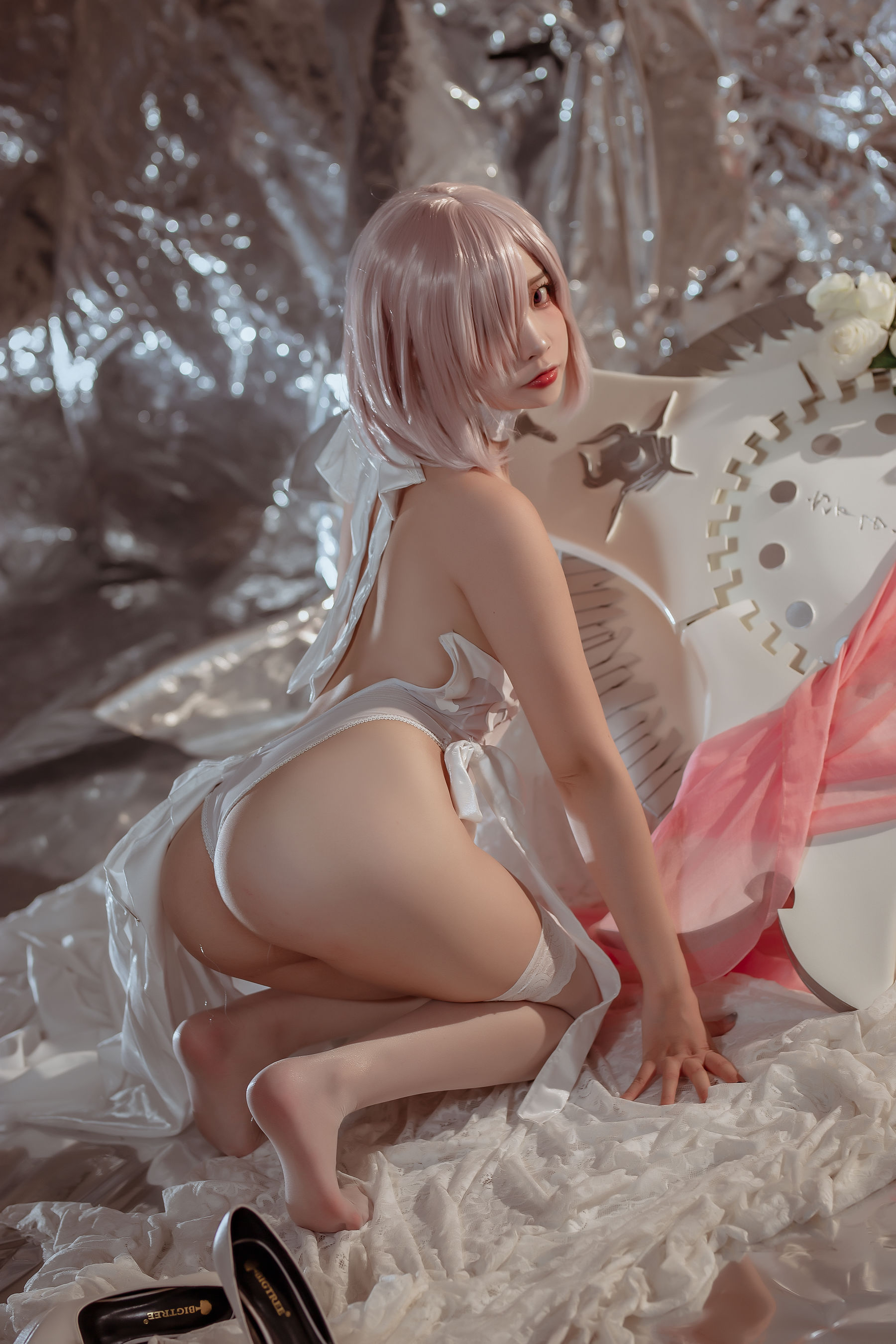 人气Coser二佐Nisa - fate玛修婚纱-图29