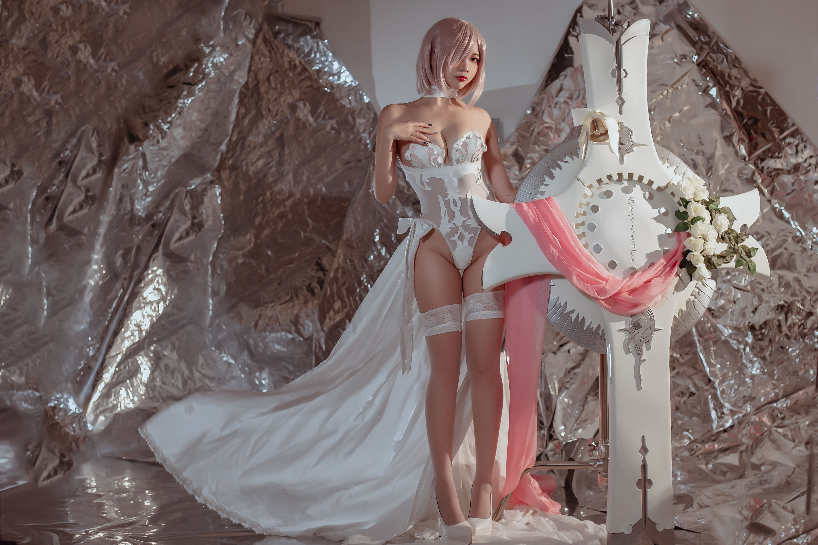 人气Coser二佐Nisa - fate玛修婚纱-图32