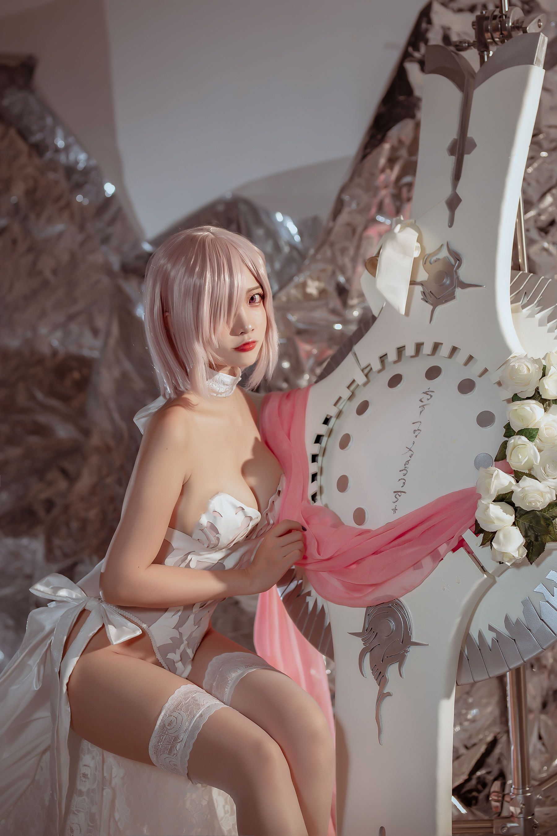人气Coser二佐Nisa - fate玛修婚纱-图5