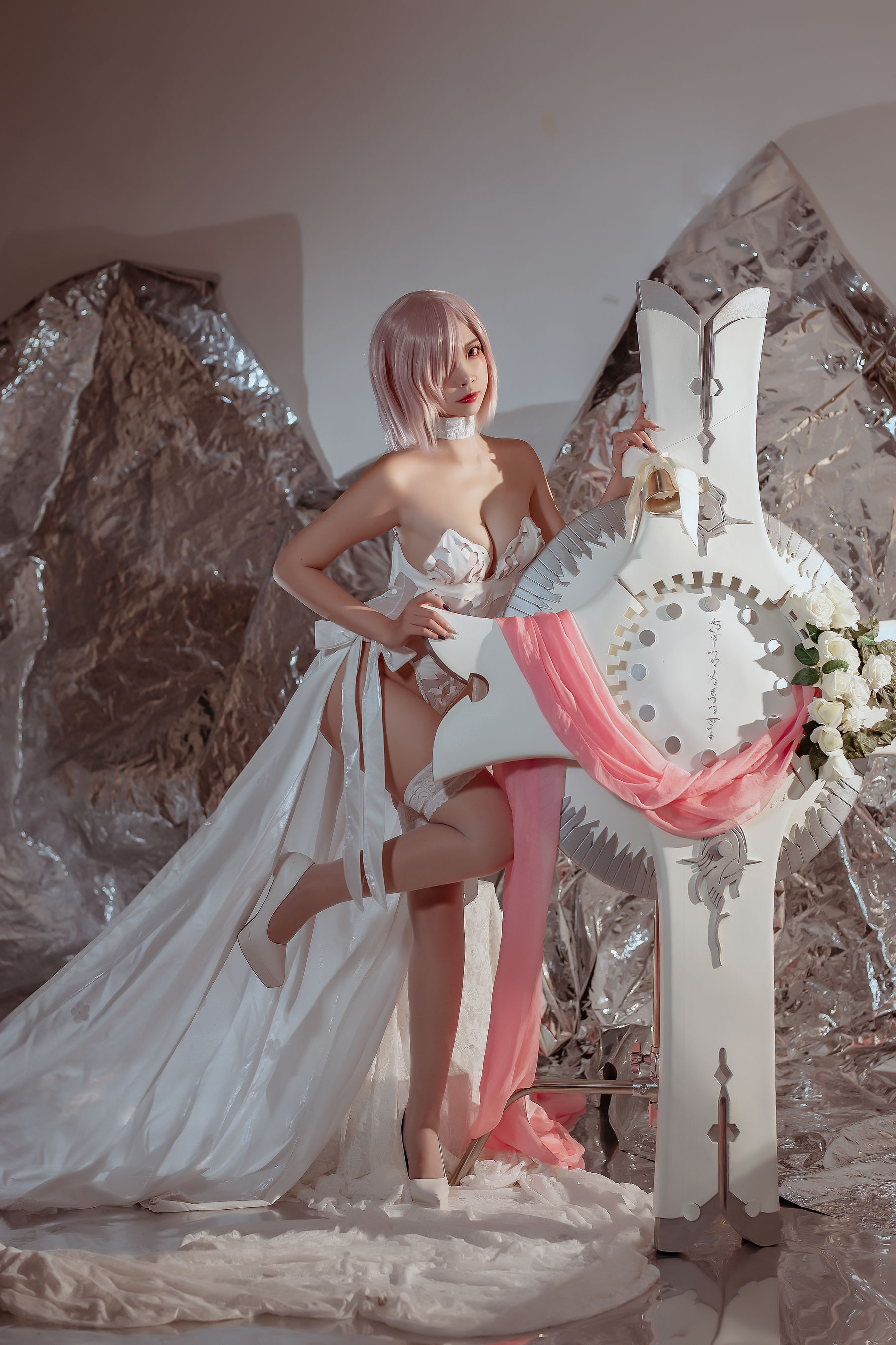 人气Coser二佐Nisa - fate玛修婚纱-图7