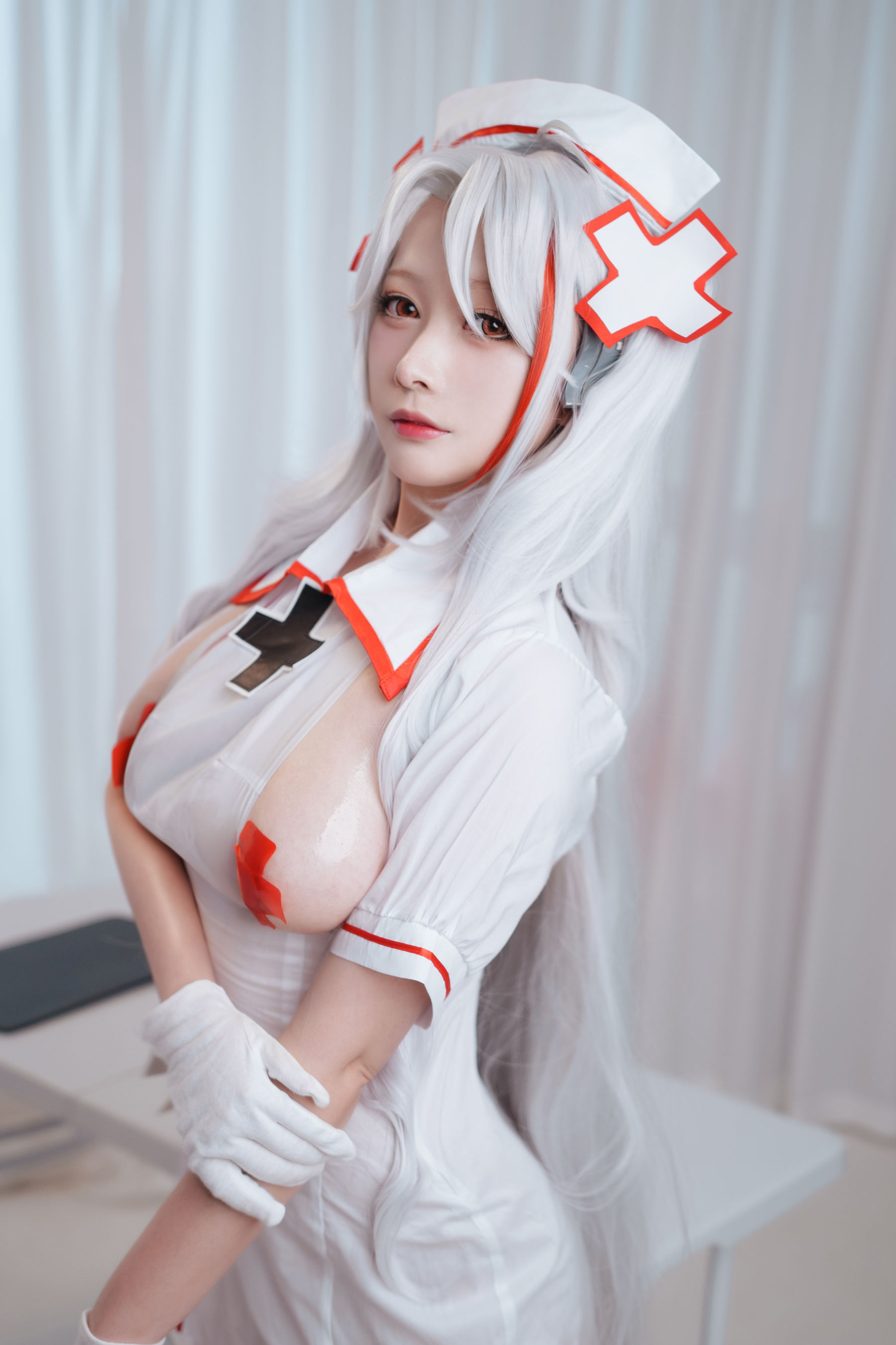 高颜值coser念念_D - 欧根护士-图24