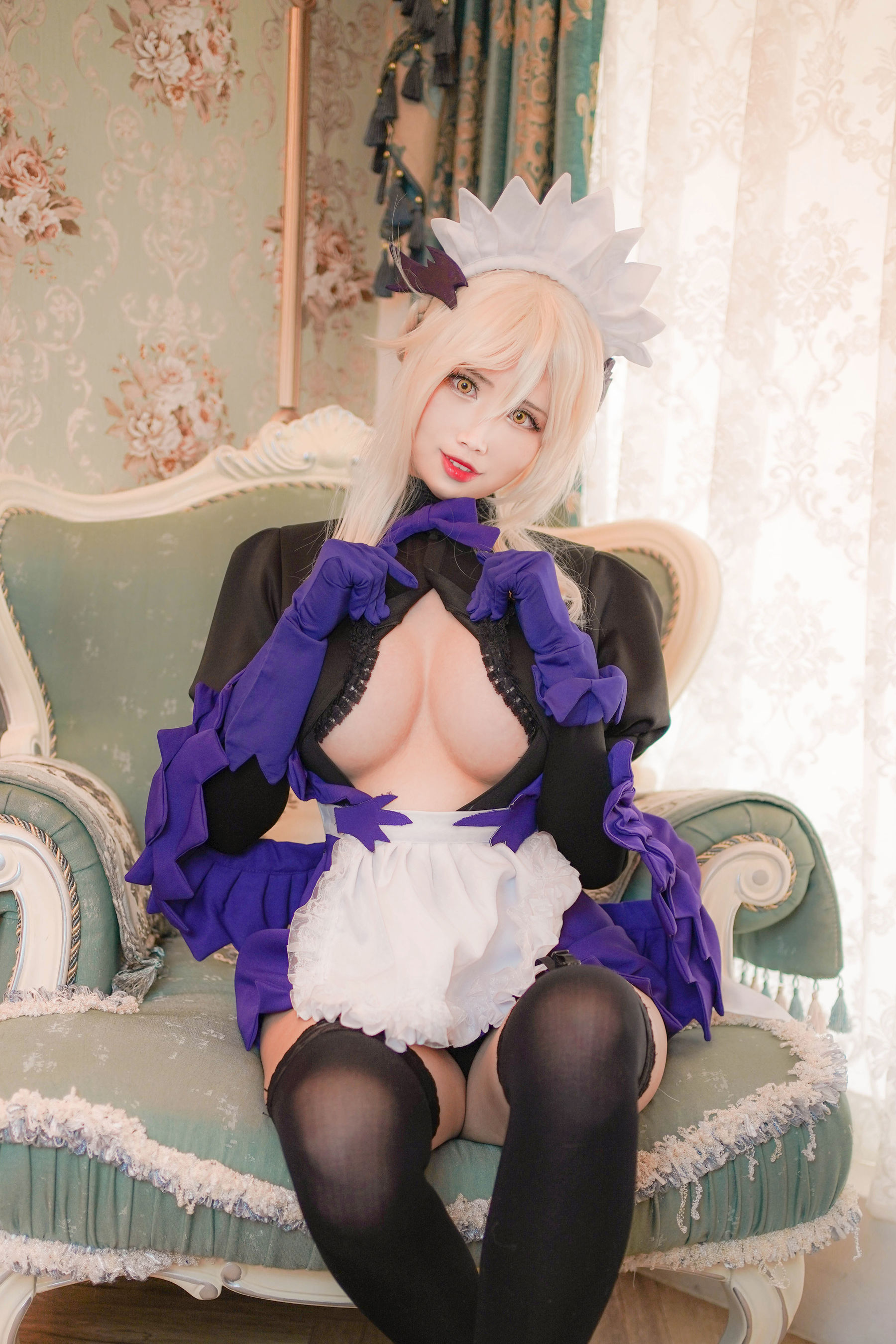 Coser萱-KaYa - 泳装阿尔托莉雅女仆-图9