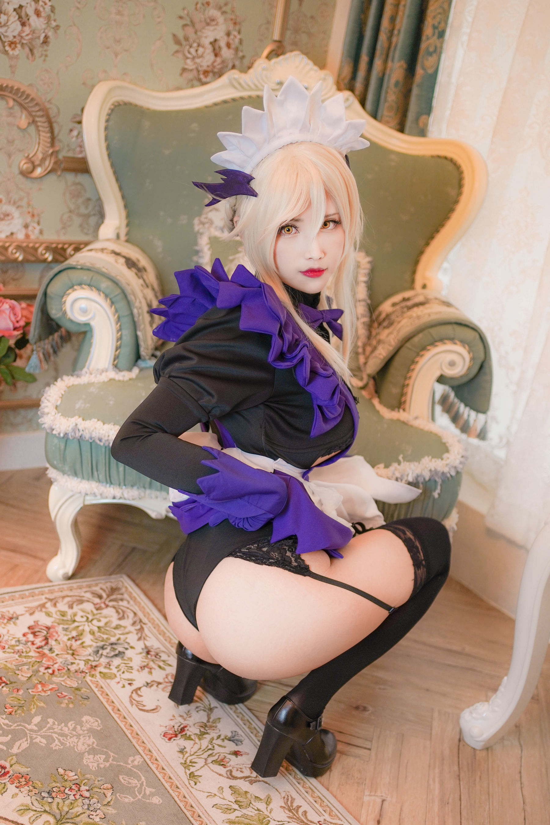 Coser萱-KaYa - 泳装阿尔托莉雅女仆-图11