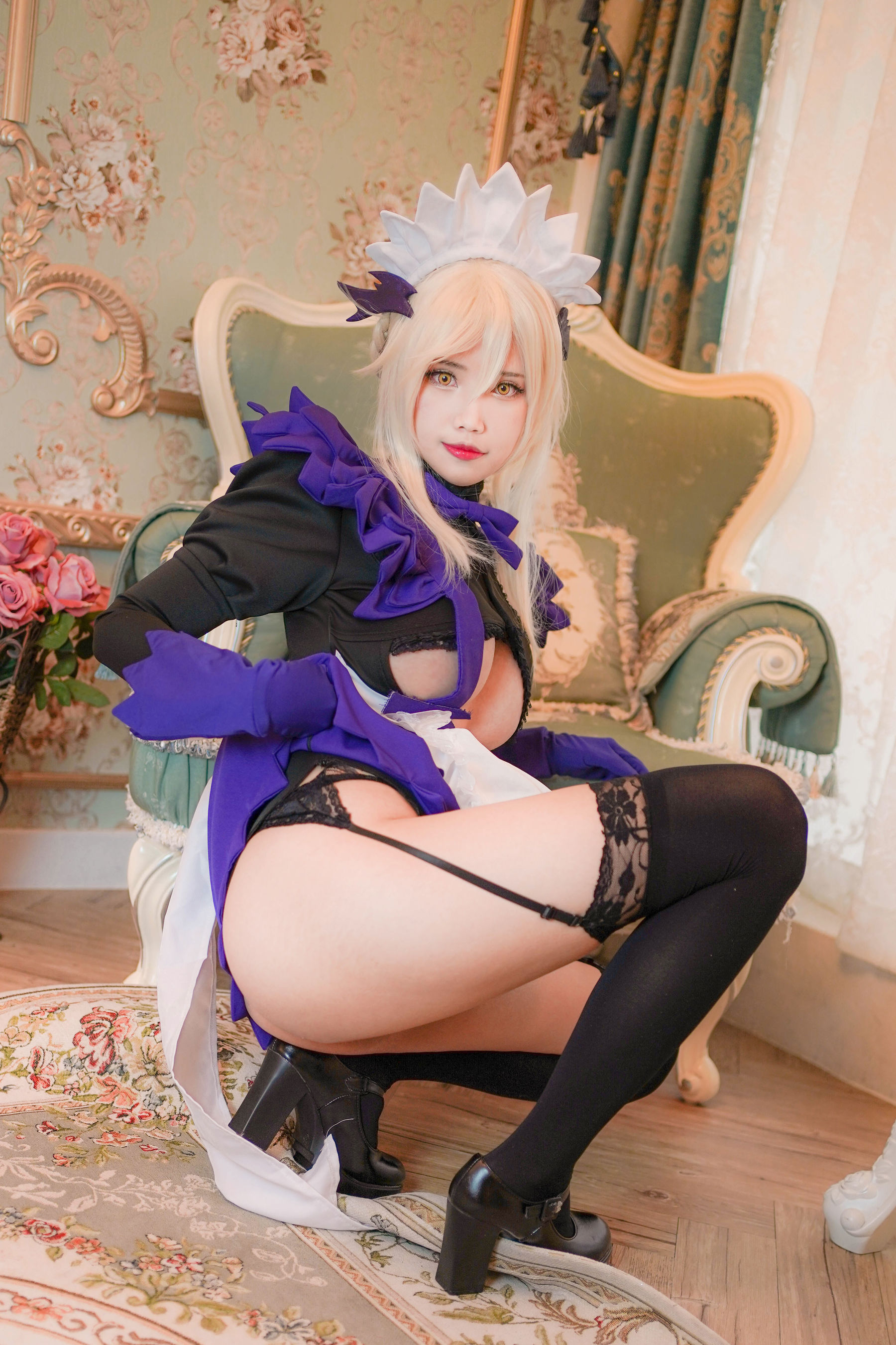 Coser萱-KaYa - 泳装阿尔托莉雅女仆-图12