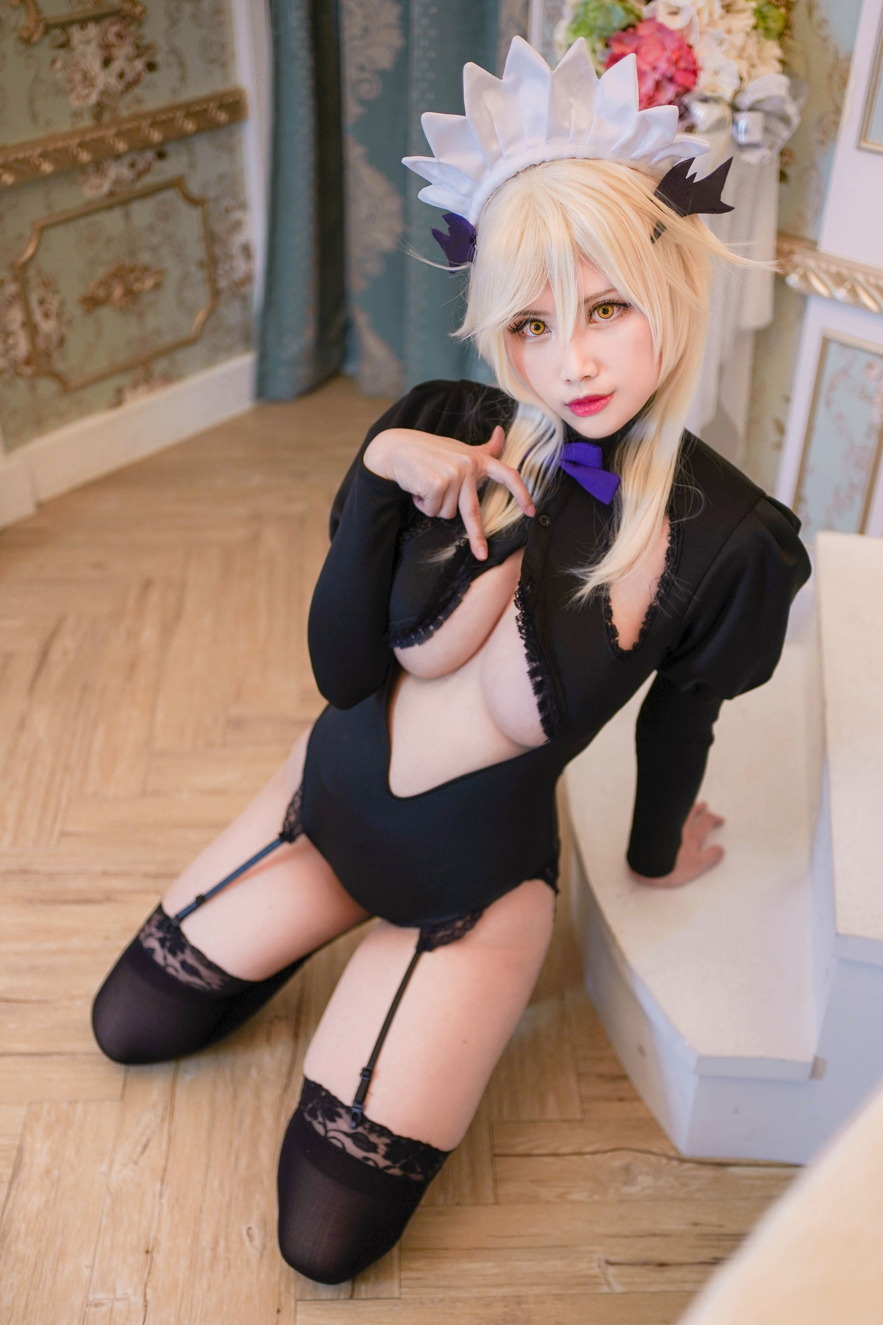 Coser萱-KaYa - 泳装阿尔托莉雅女仆-图21