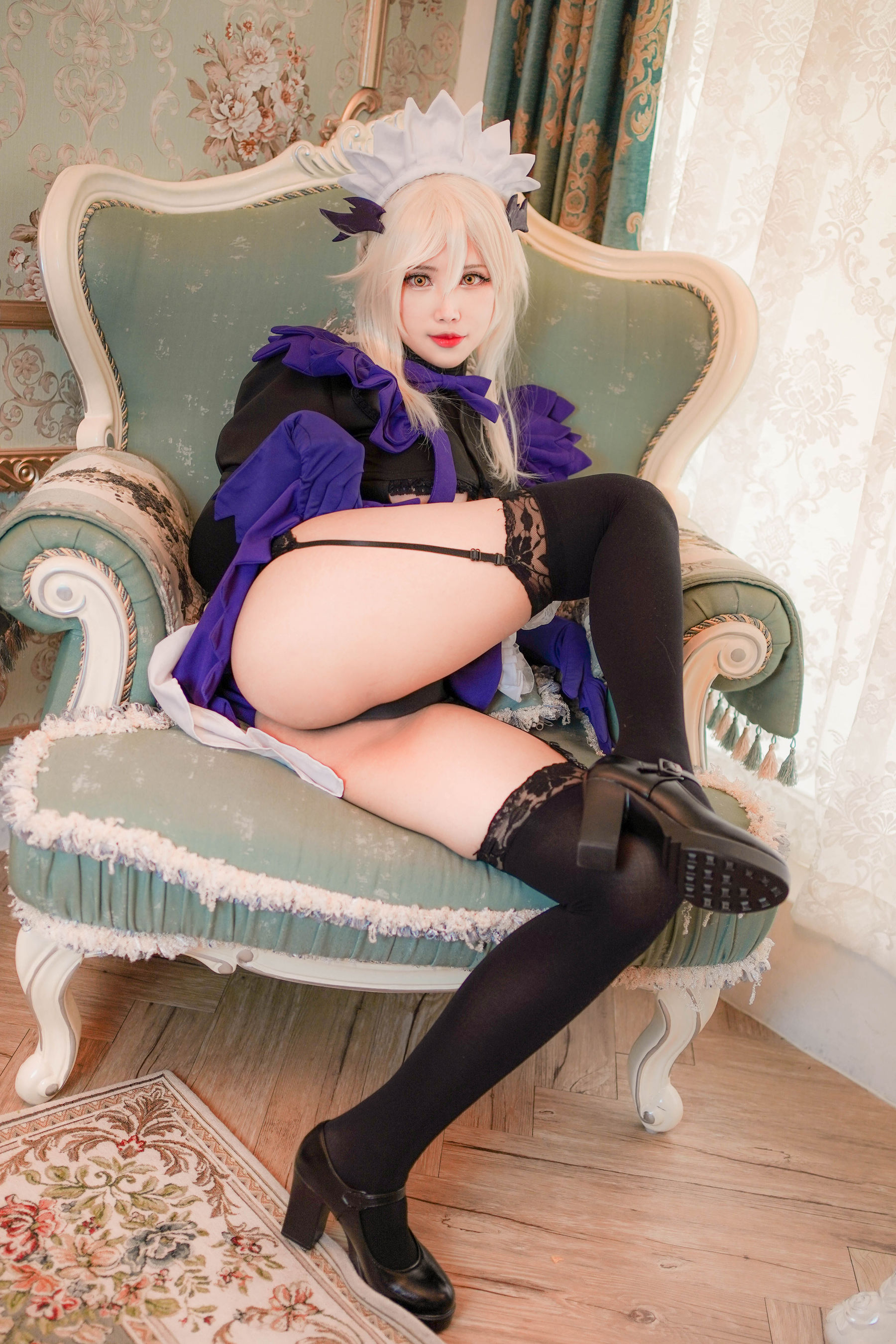 Coser萱-KaYa - 泳装阿尔托莉雅女仆-图3