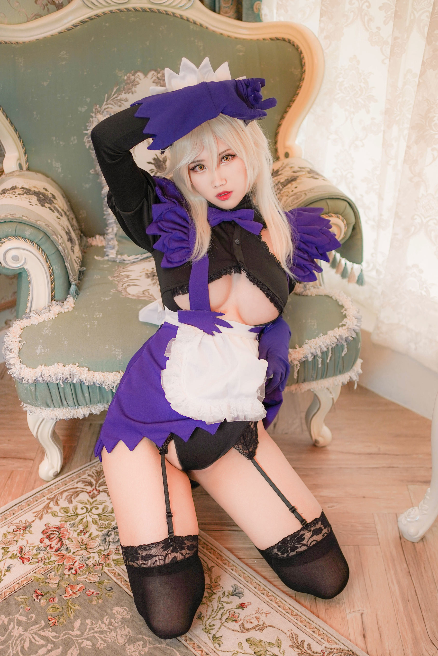 Coser萱-KaYa - 泳装阿尔托莉雅女仆-图7