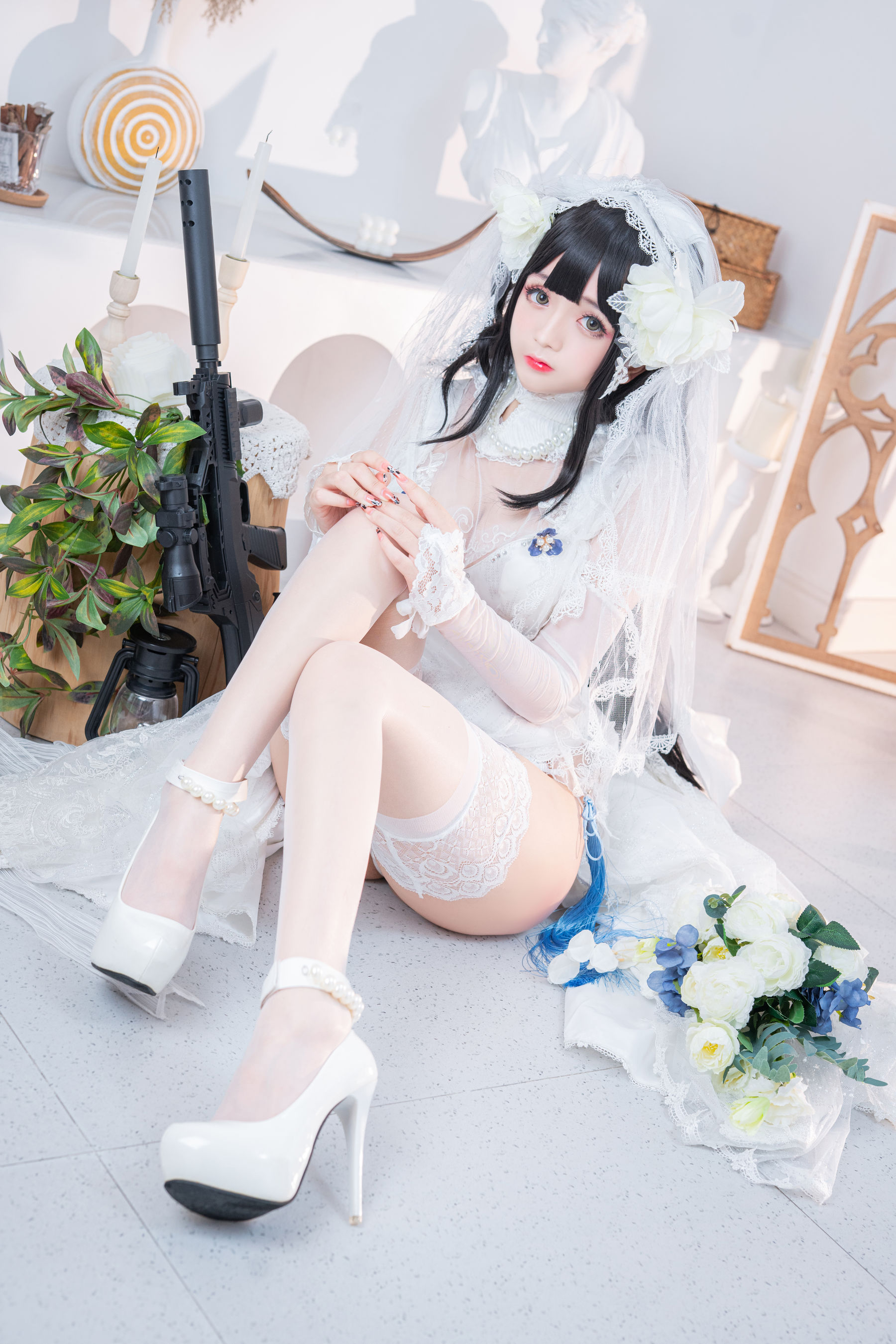 Cosplay日奈娇 - 95式婚纱-图9