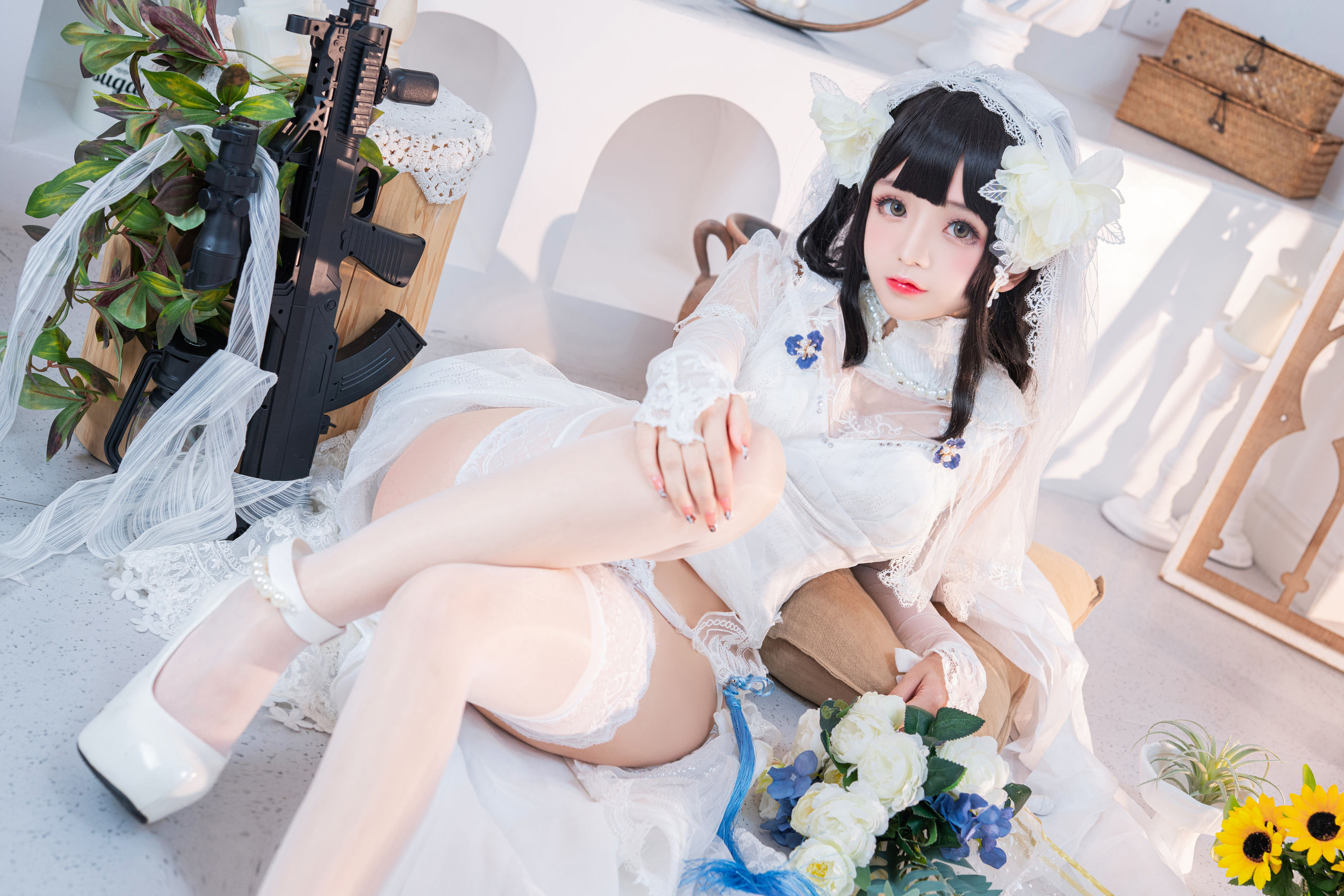 Cosplay日奈娇 - 95式婚纱-图25