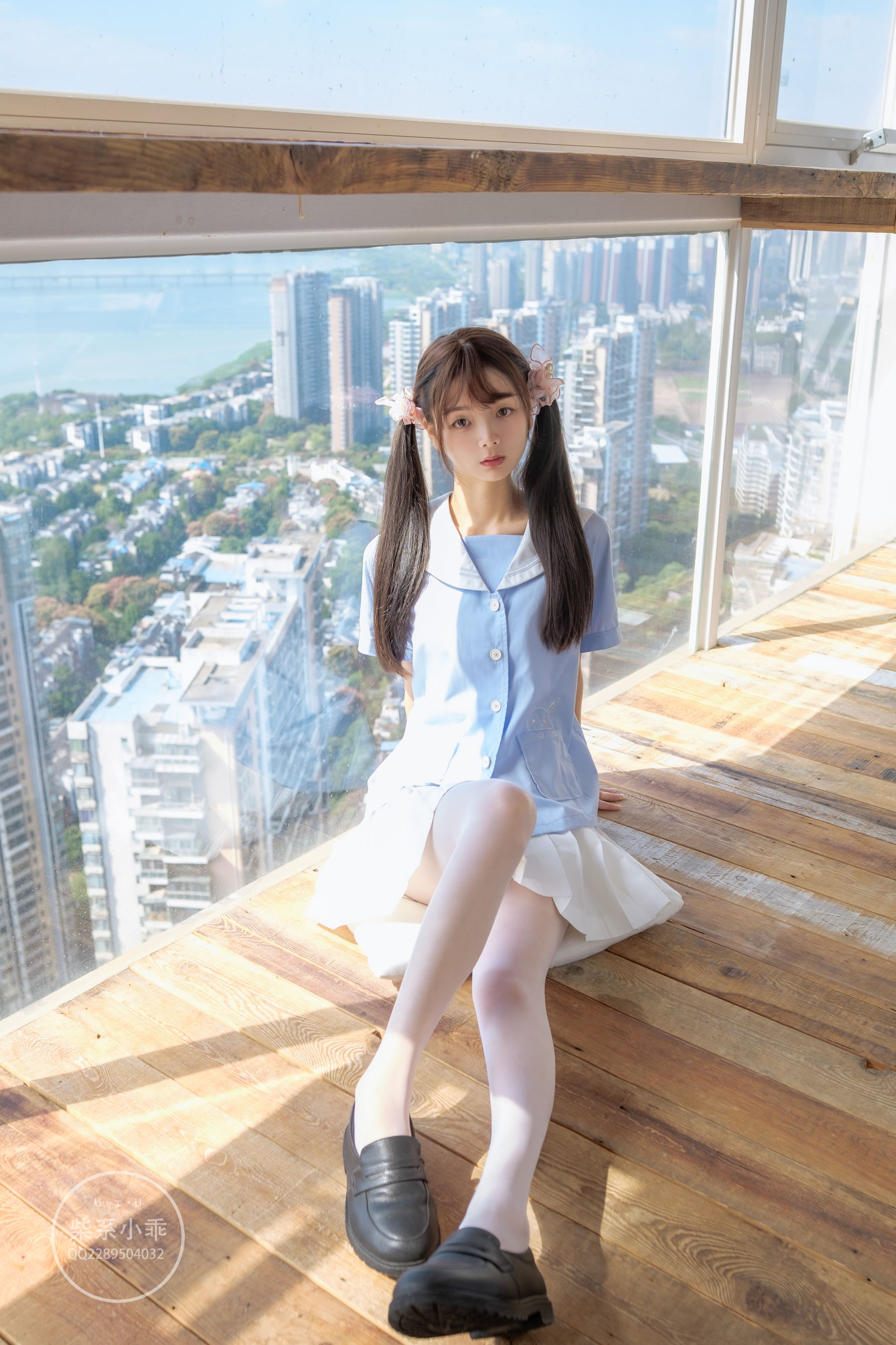 柴系小乖(稚乖画册) - 晴空 白丝双马尾-图26
