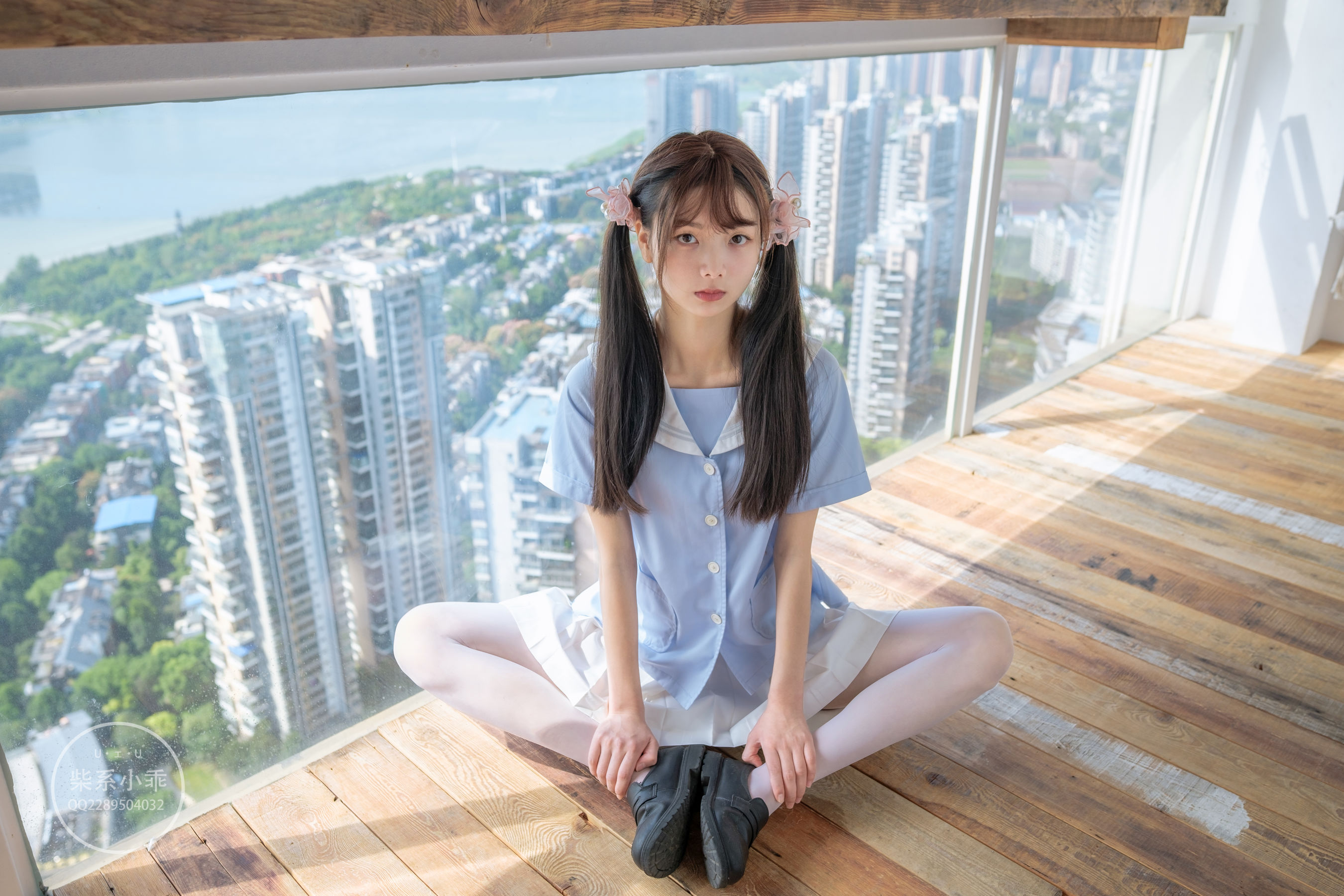 柴系小乖(稚乖画册) - 晴空 白丝双马尾-图37