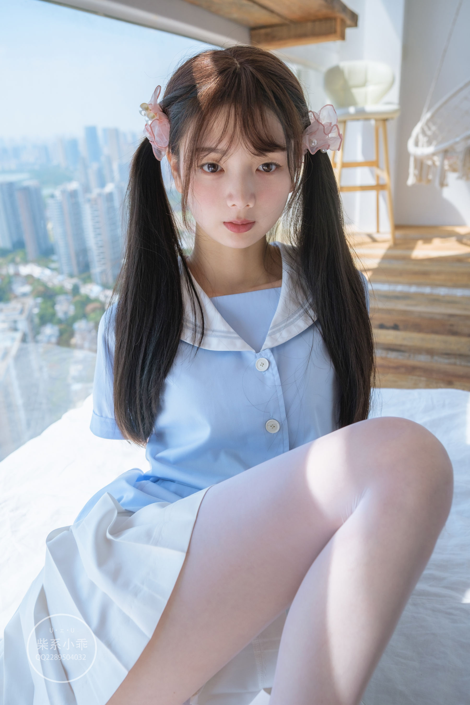 柴系小乖(稚乖画册) - 晴空 白丝双马尾-图52