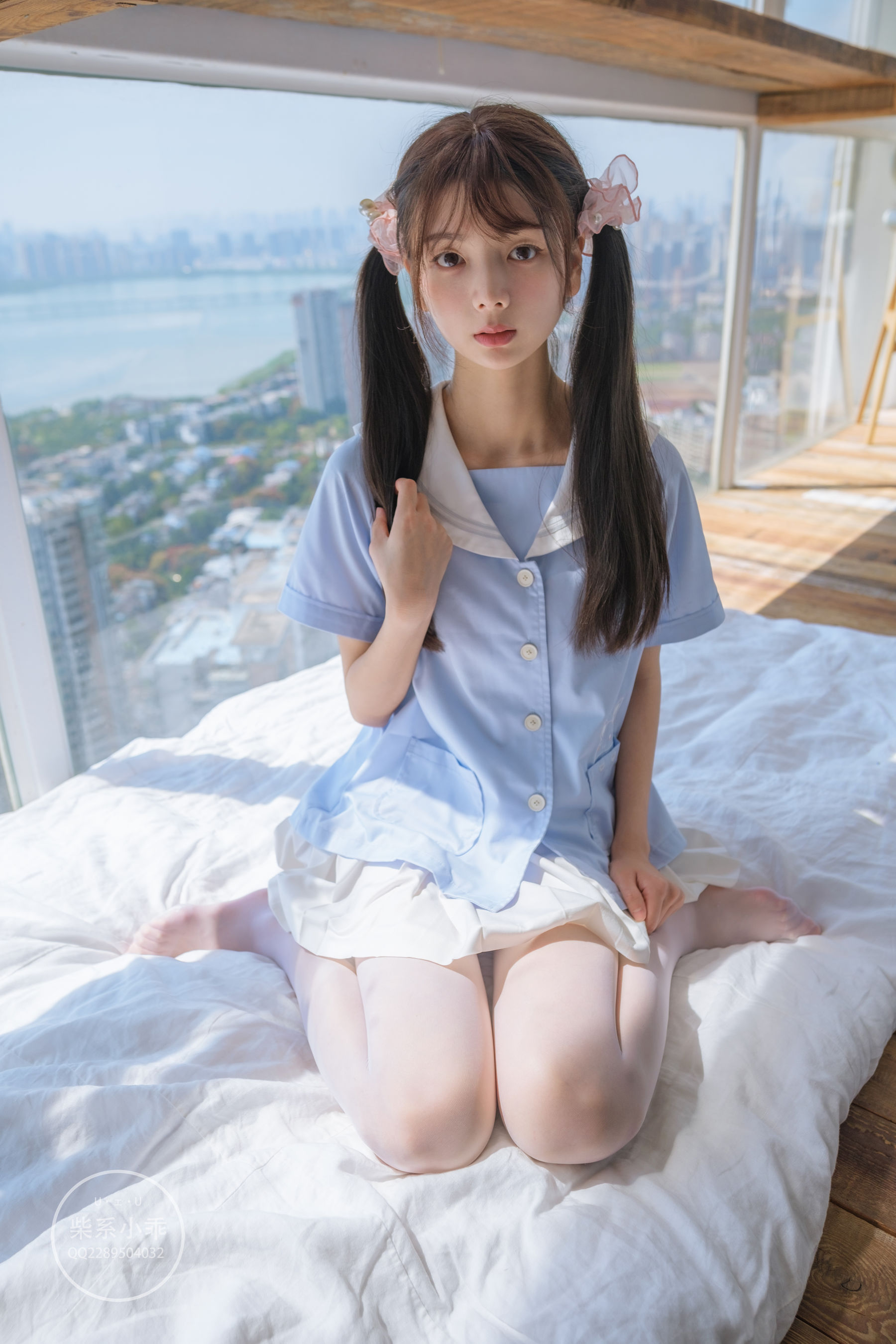 柴系小乖(稚乖画册) - 晴空 白丝双马尾-图60