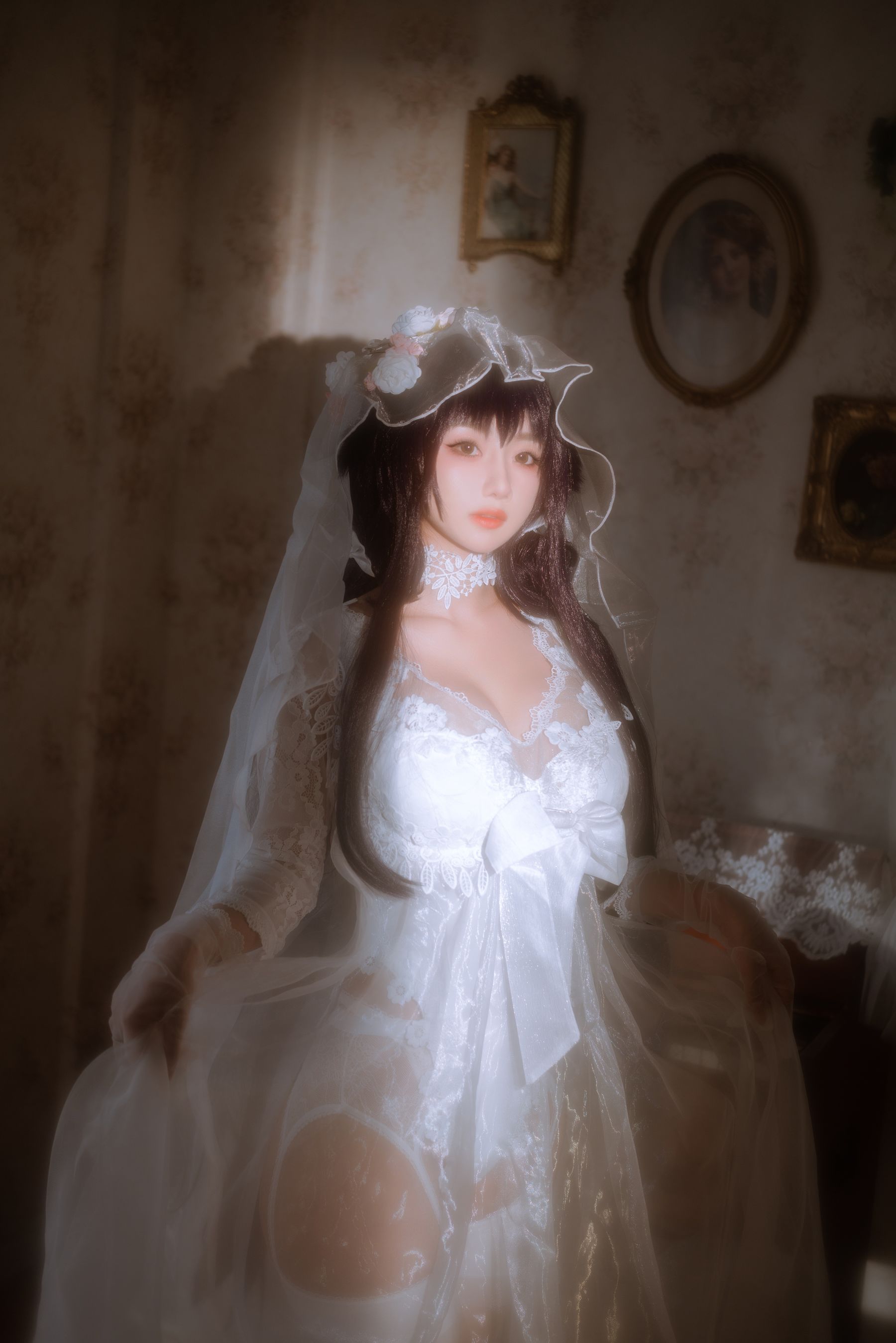 白嫩美少女鬼畜瑶 - 婚纱-图0