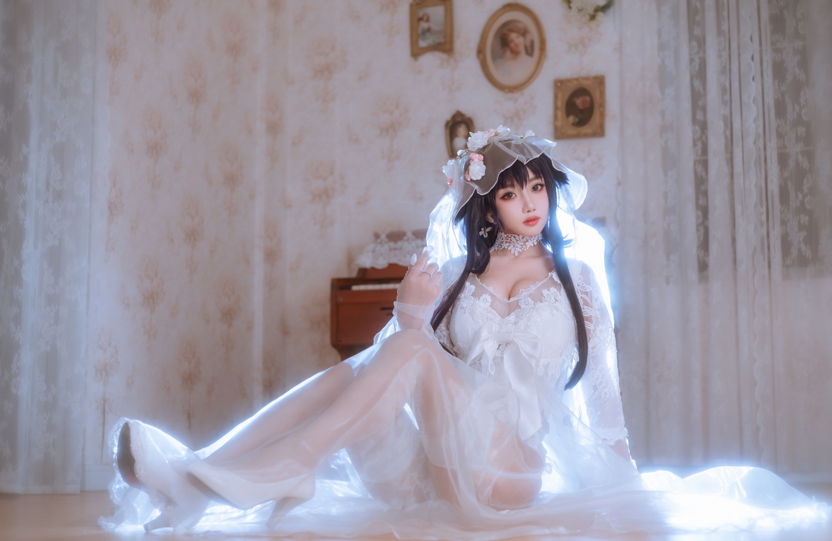 白嫩美少女鬼畜瑶 - 婚纱-图11
