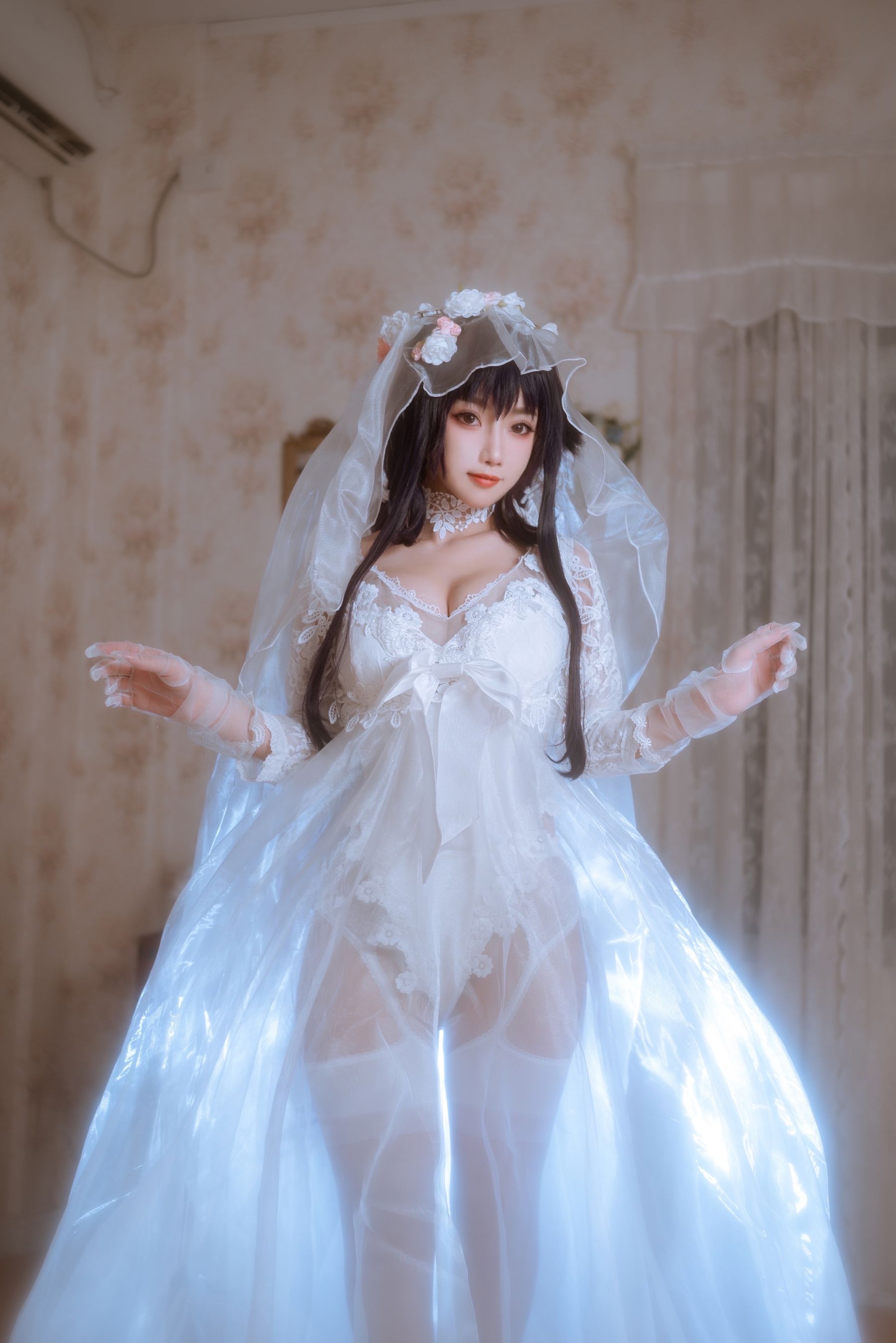 白嫩美少女鬼畜瑶 - 婚纱-图13