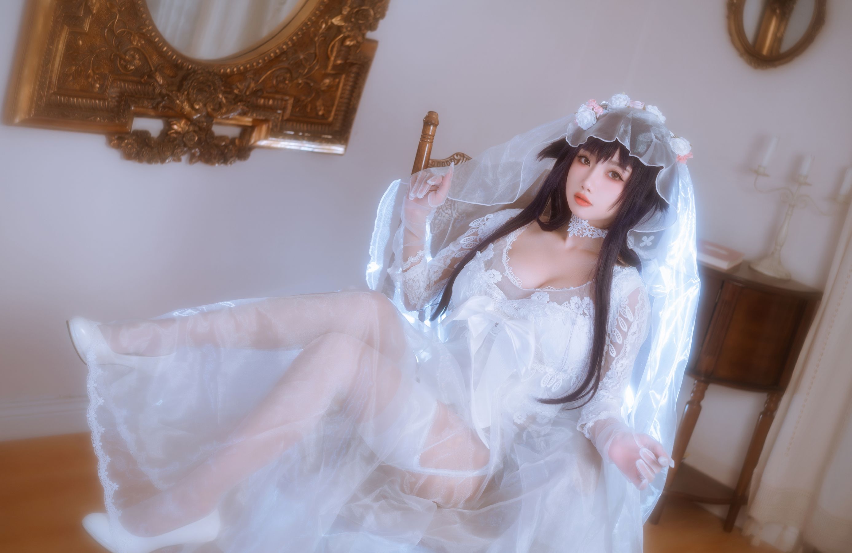 白嫩美少女鬼畜瑶 - 婚纱-图14