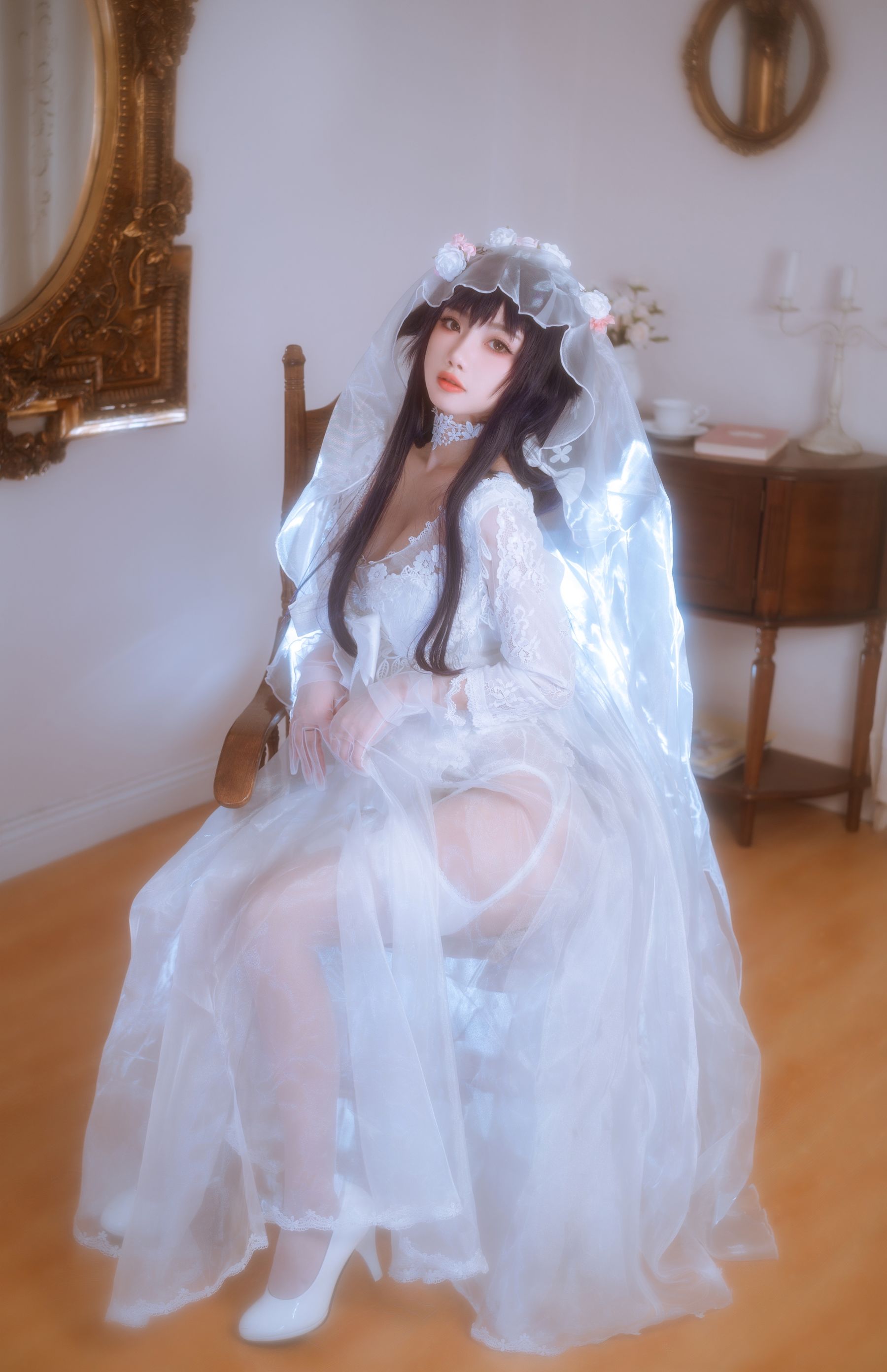 白嫩美少女鬼畜瑶 - 婚纱-图15
