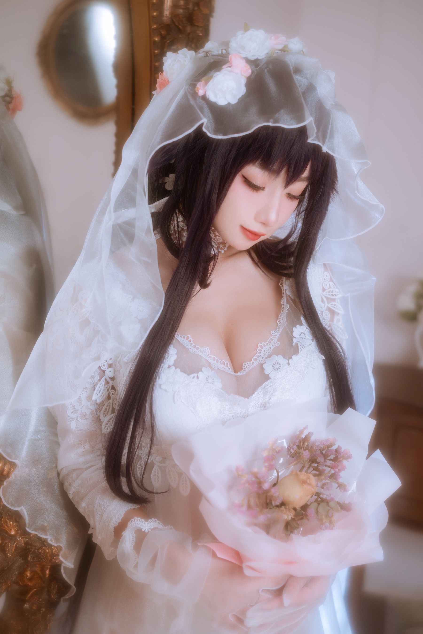 白嫩美少女鬼畜瑶 - 婚纱-图1