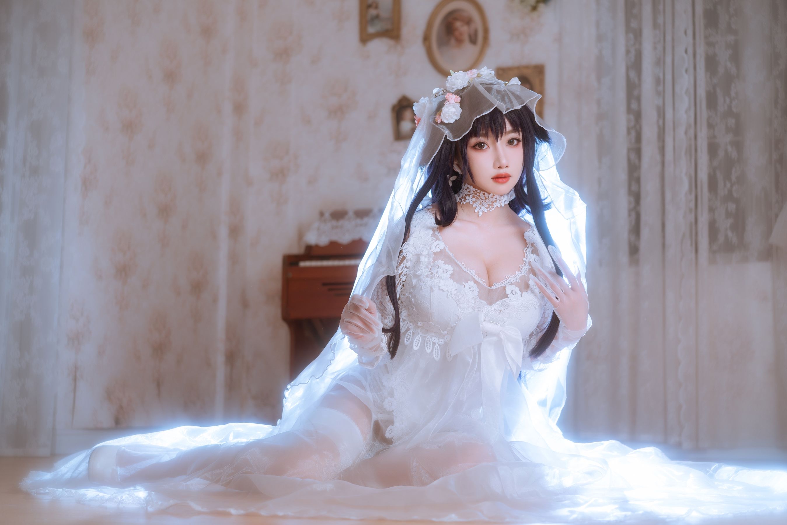 白嫩美少女鬼畜瑶 - 婚纱-图27