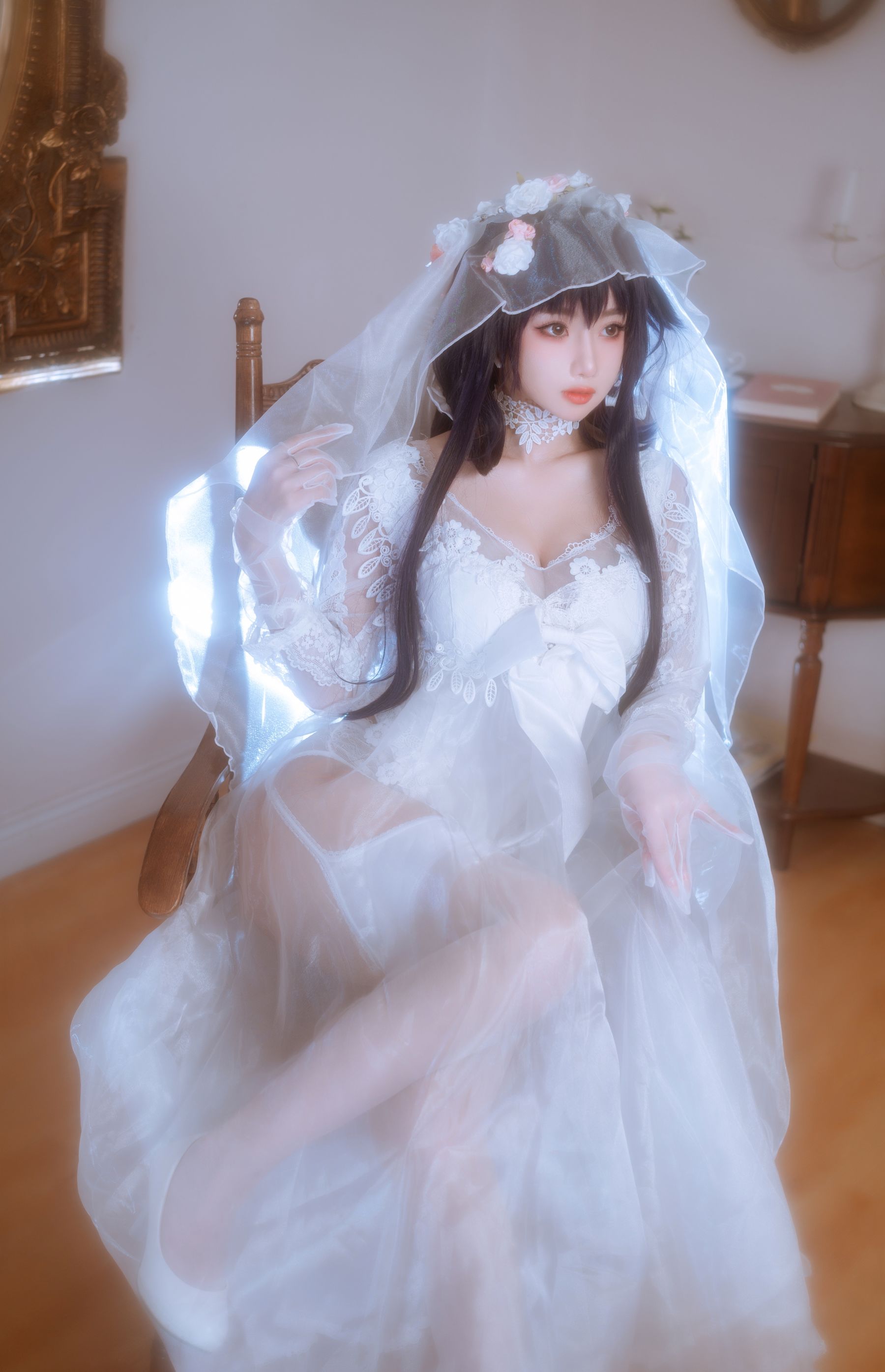 白嫩美少女鬼畜瑶 - 婚纱-图2