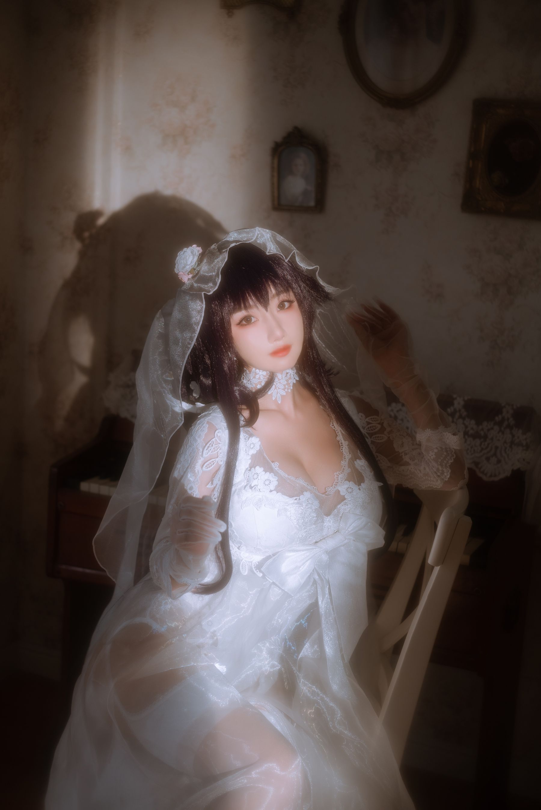 白嫩美少女鬼畜瑶 - 婚纱-图30