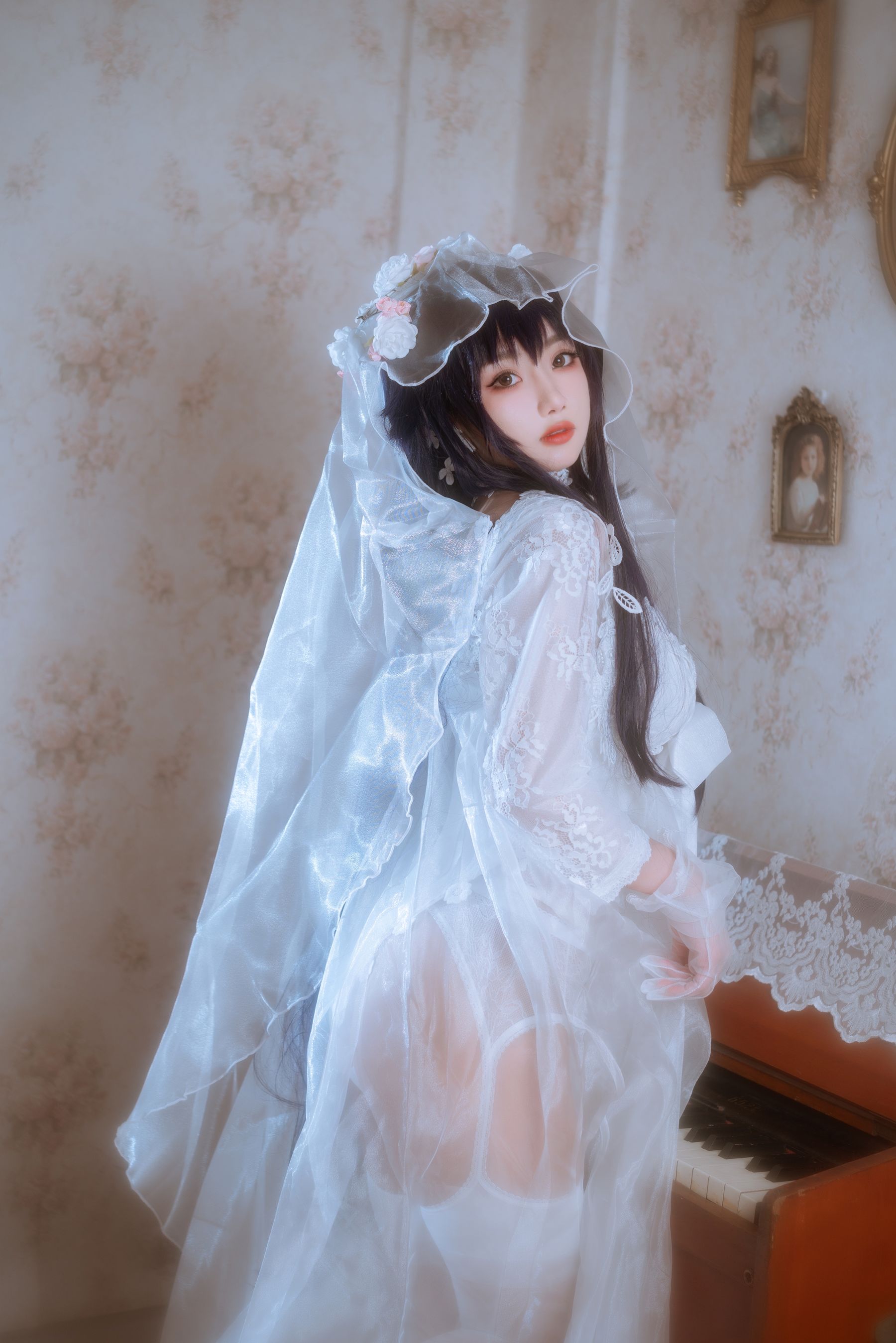白嫩美少女鬼畜瑶 - 婚纱-图3