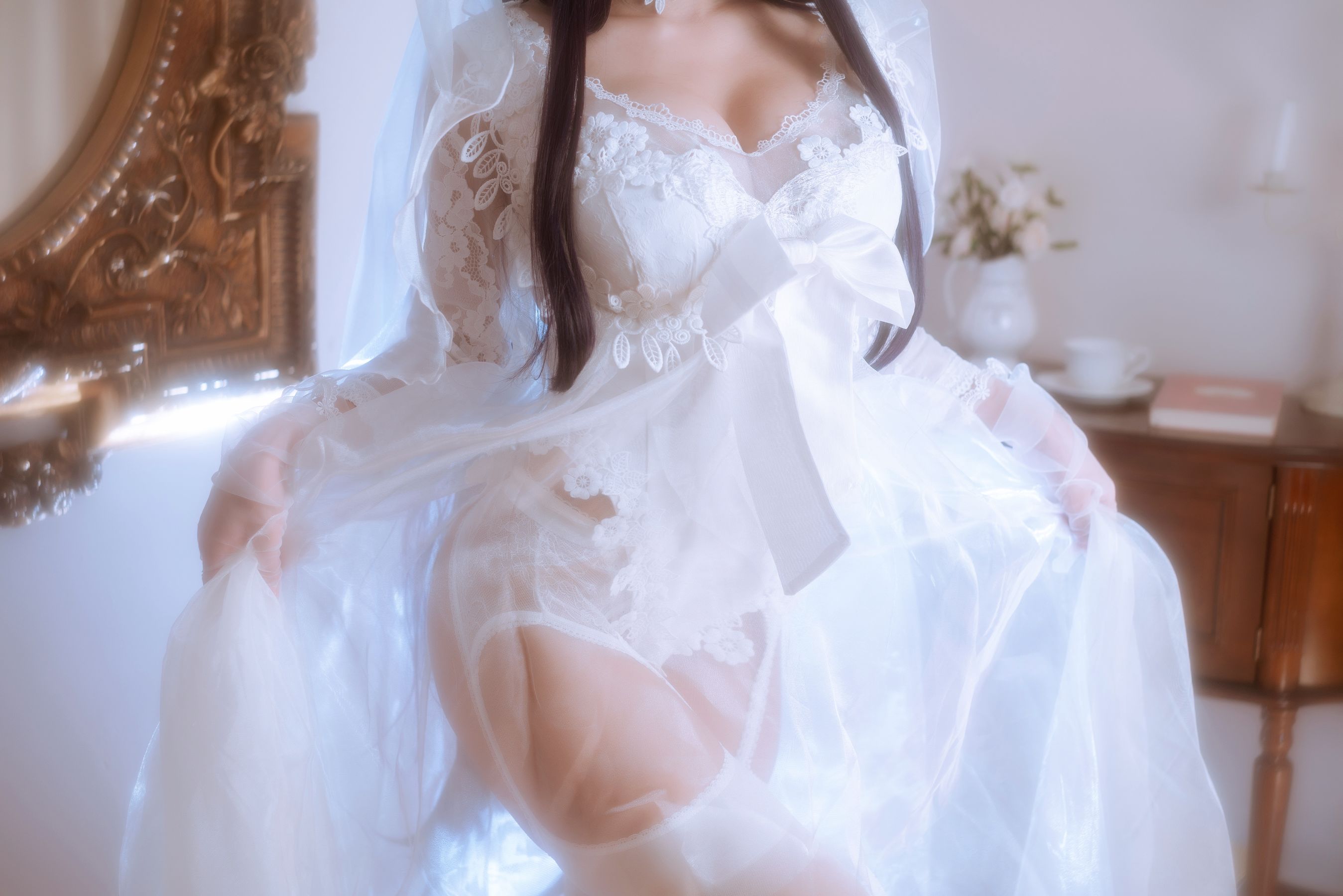 白嫩美少女鬼畜瑶 - 婚纱-图5