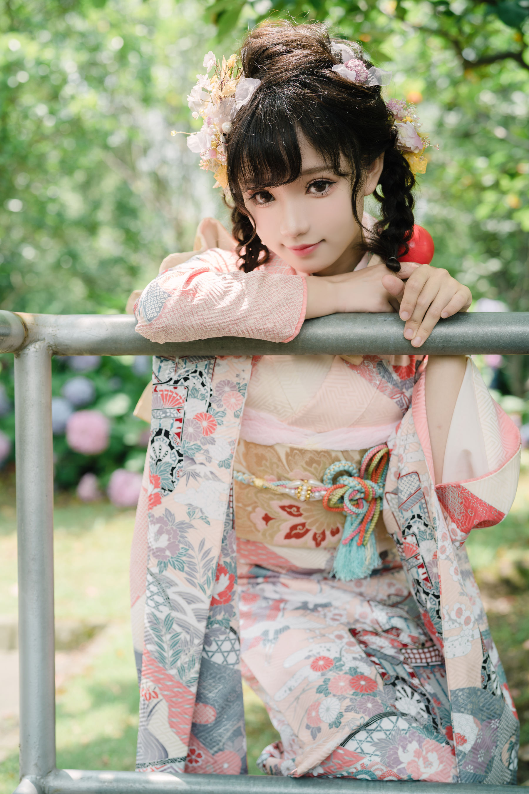 花柒Hana - 绣球花和服-图0