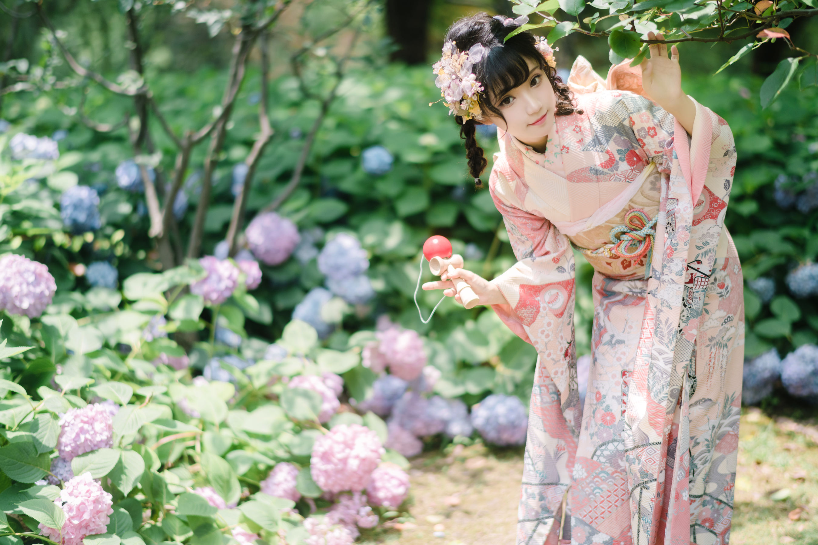 花柒Hana - 绣球花和服-图9