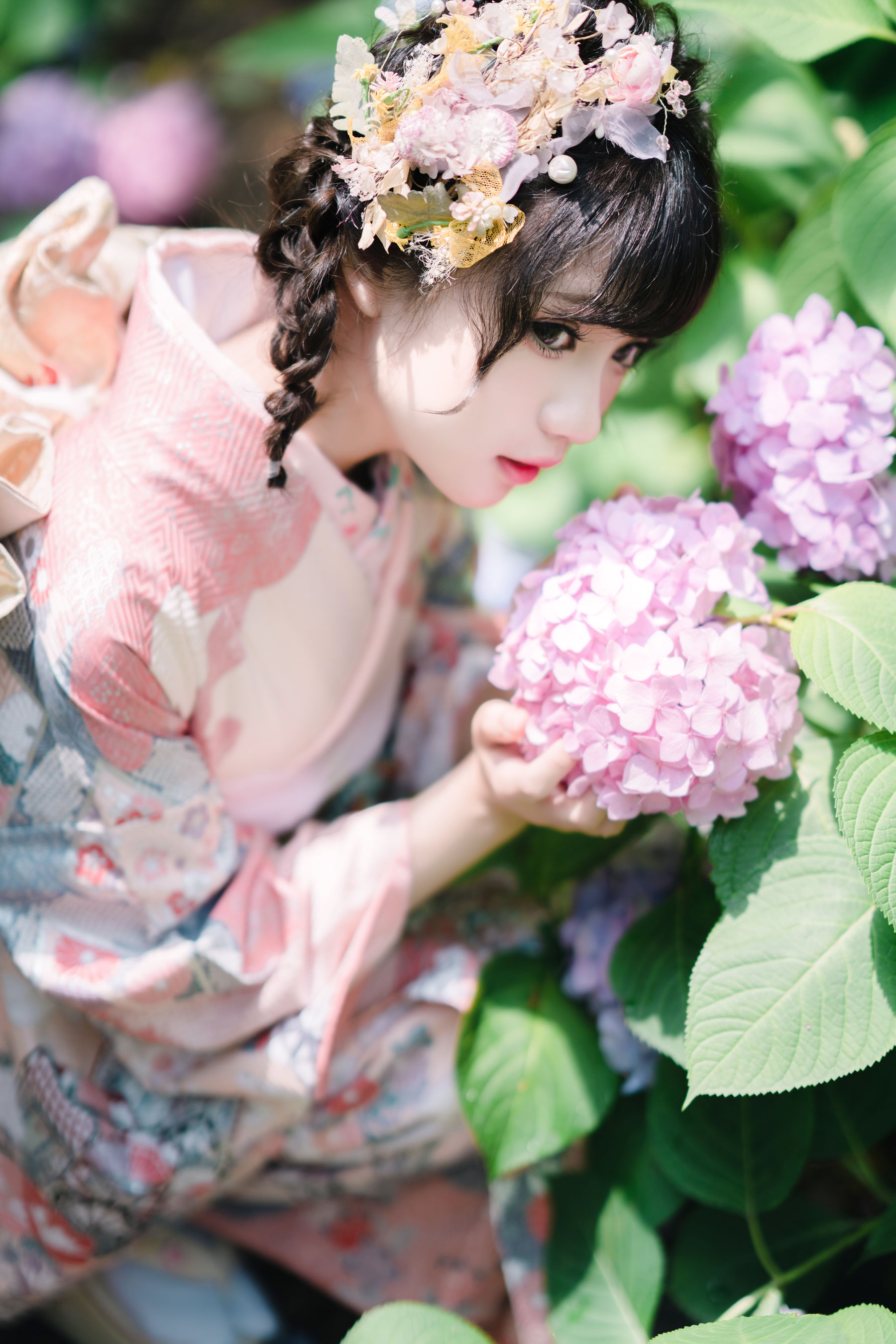 花柒Hana - 绣球花和服-图10