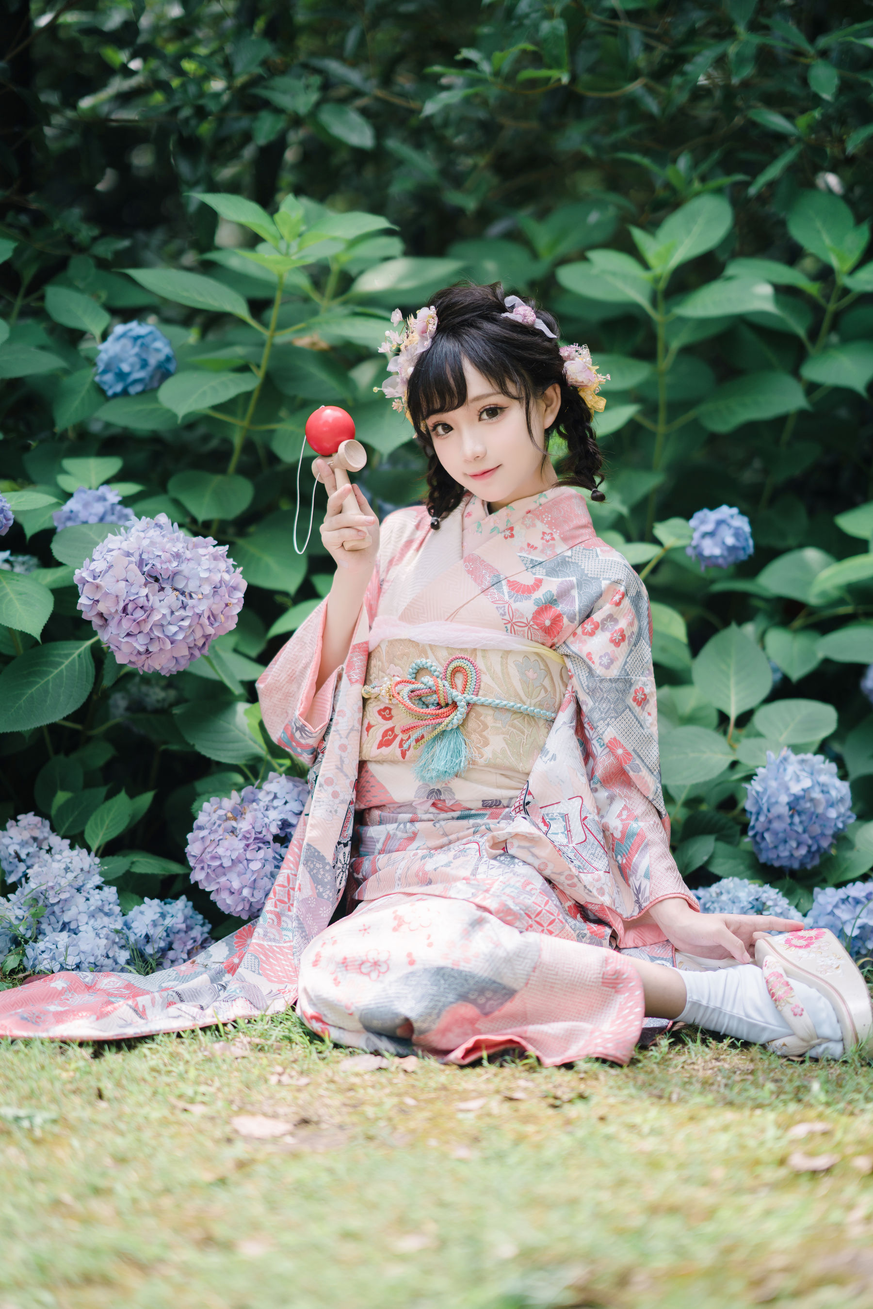 花柒Hana - 绣球花和服-图11