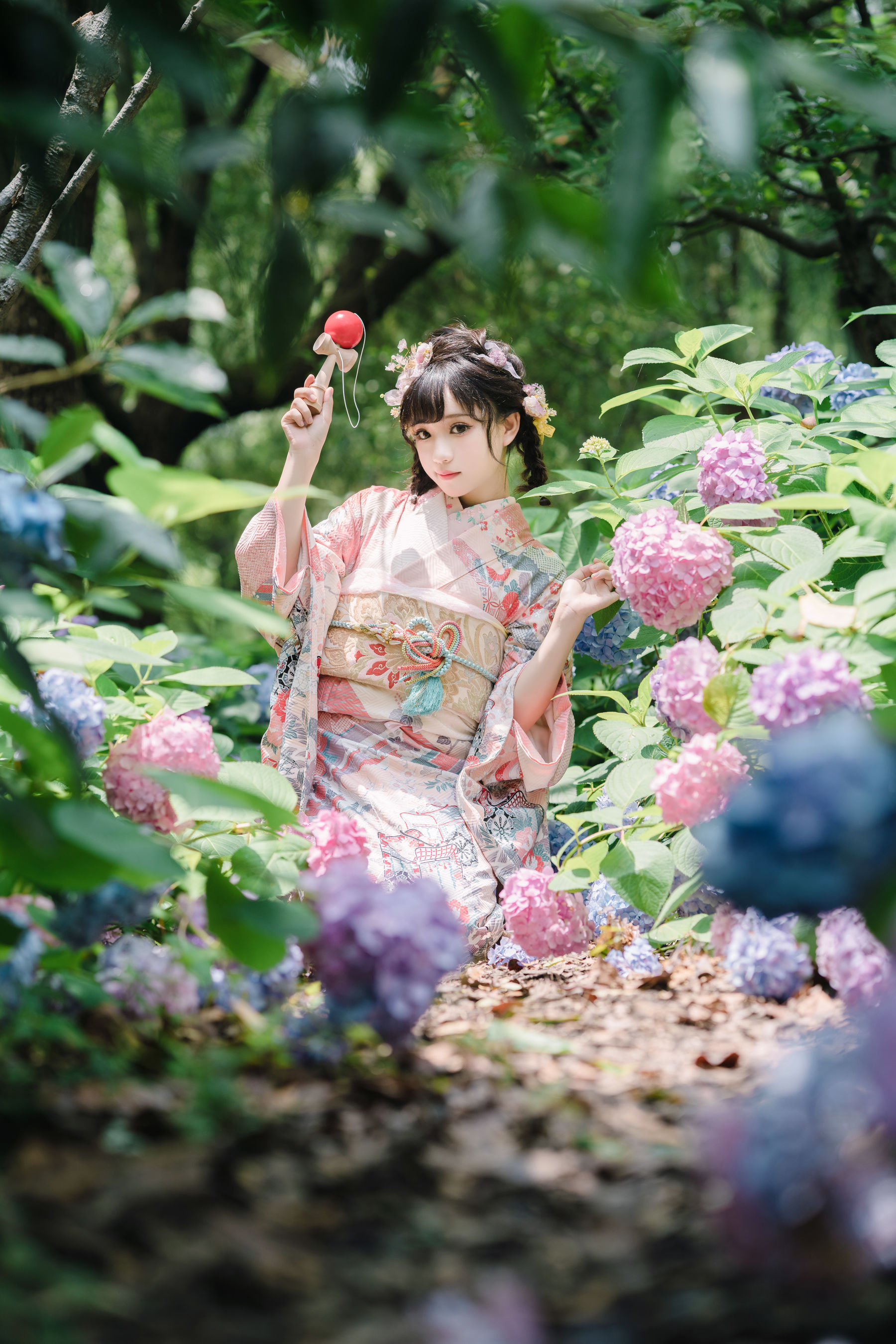 花柒Hana - 绣球花和服-图12