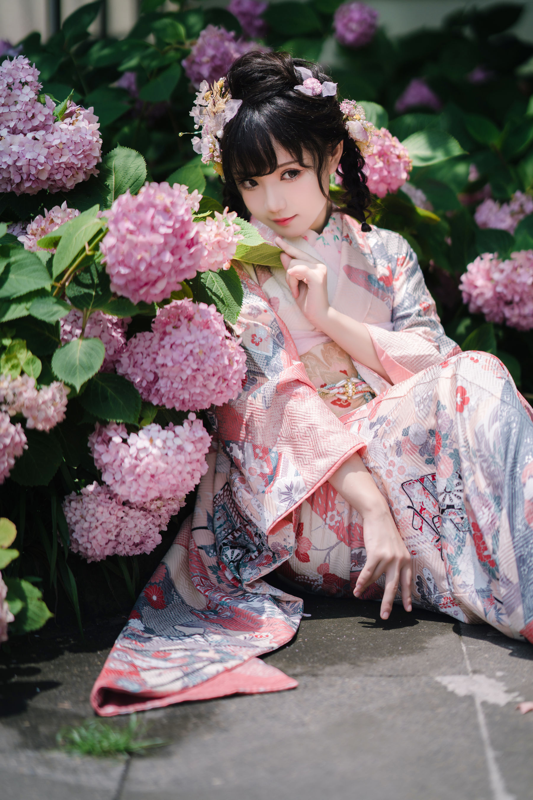 花柒Hana - 绣球花和服-图16