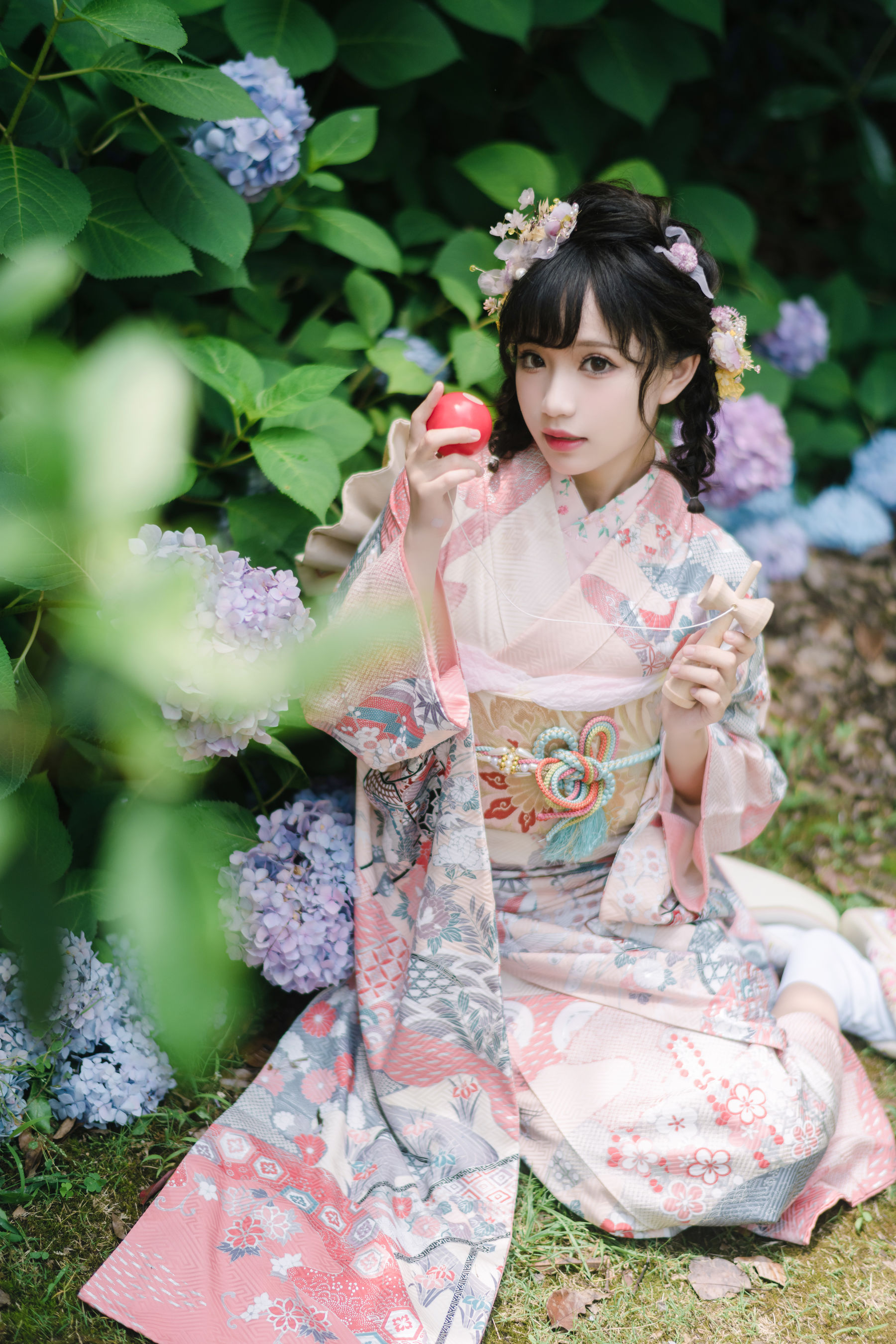 花柒Hana - 绣球花和服-图2