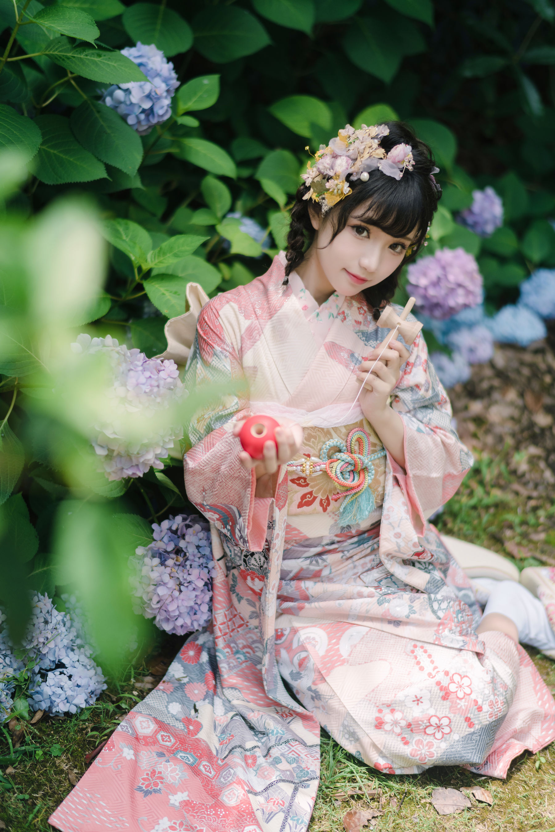 花柒Hana - 绣球花和服-图3