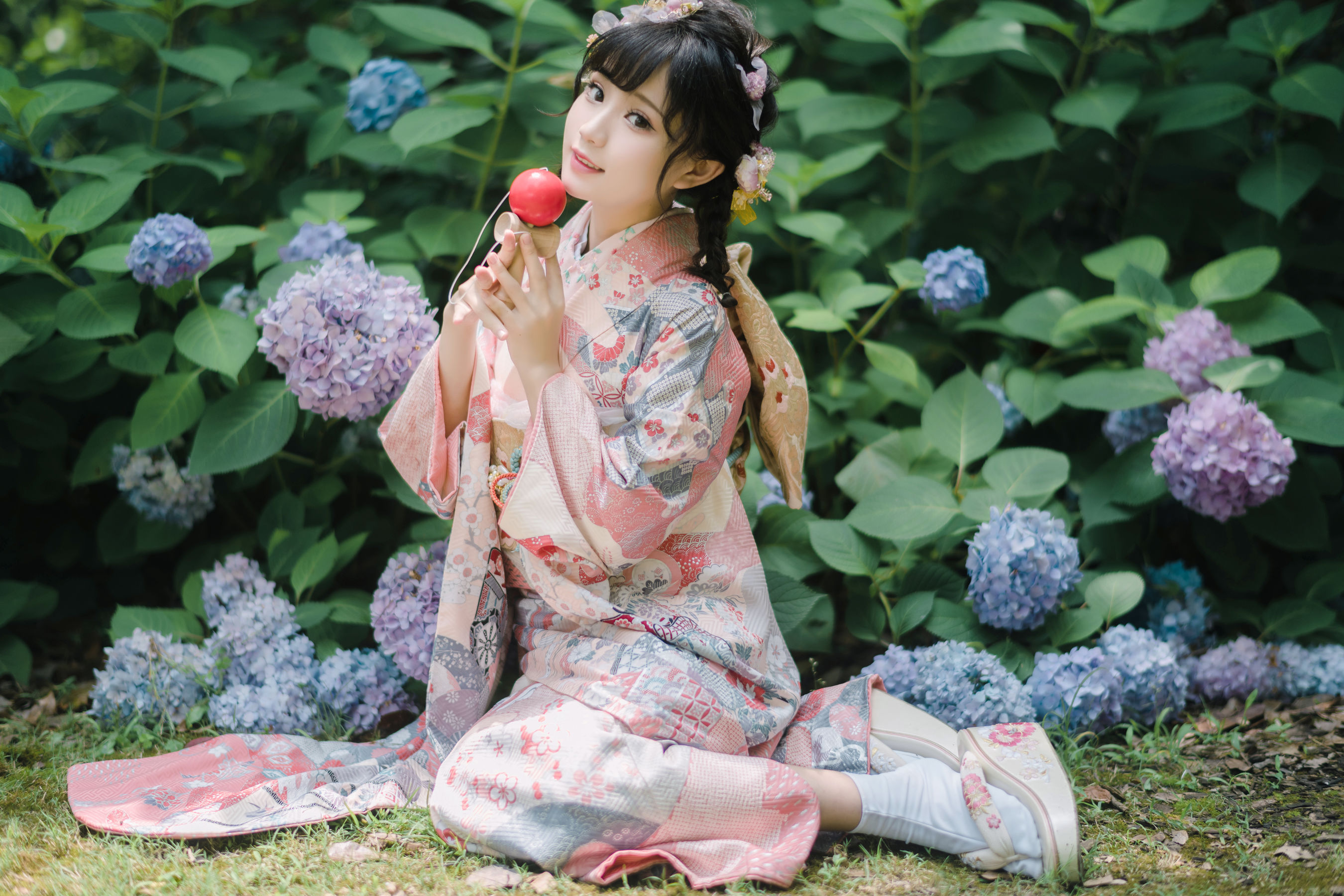 花柒Hana - 绣球花和服-图4