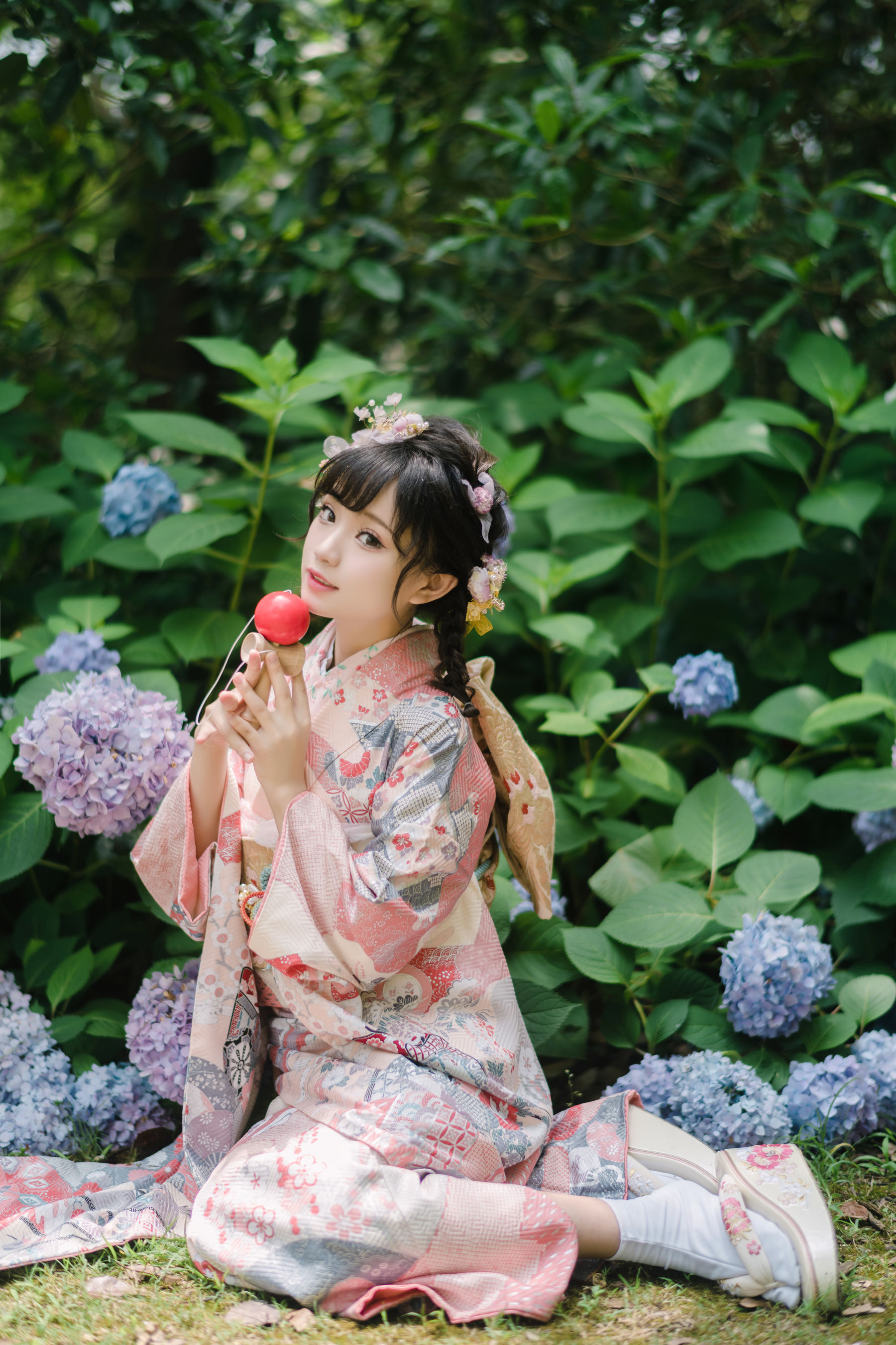花柒Hana - 绣球花和服-图5