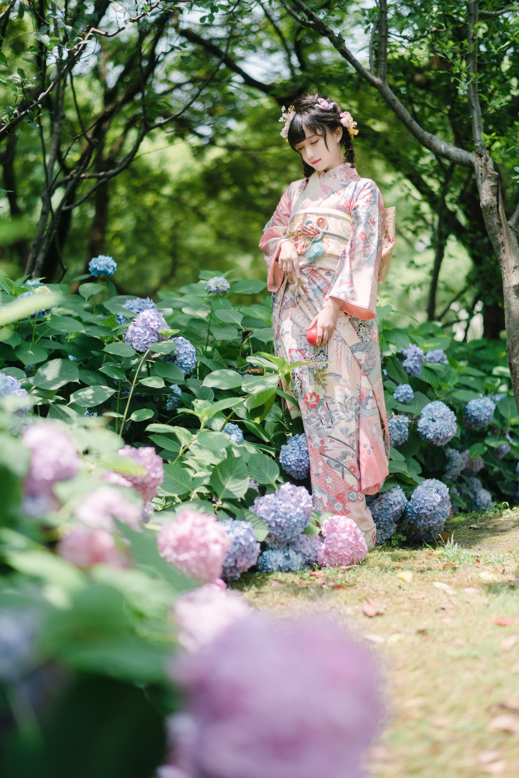 花柒Hana - 绣球花和服-图6