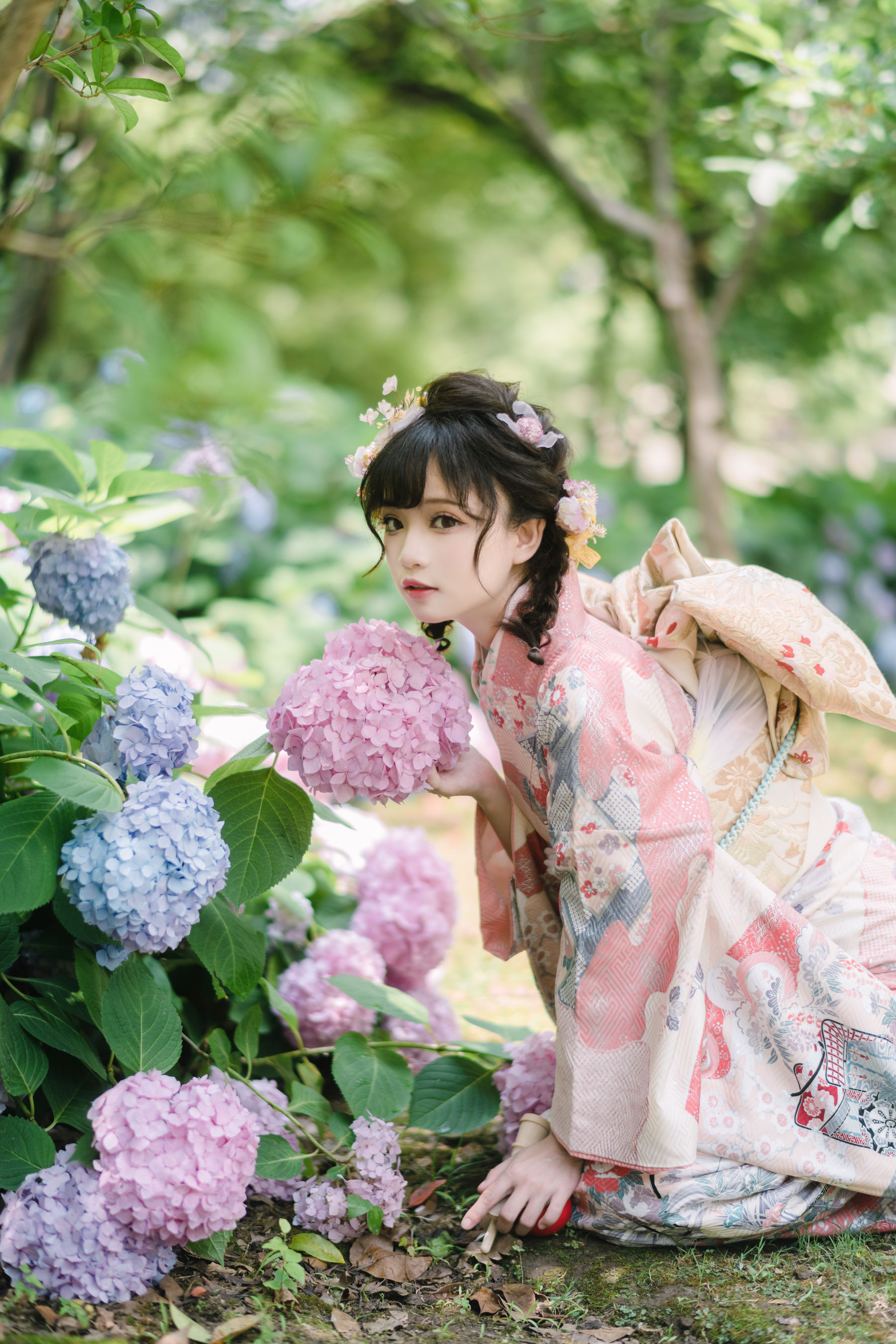 花柒Hana - 绣球花和服-图7