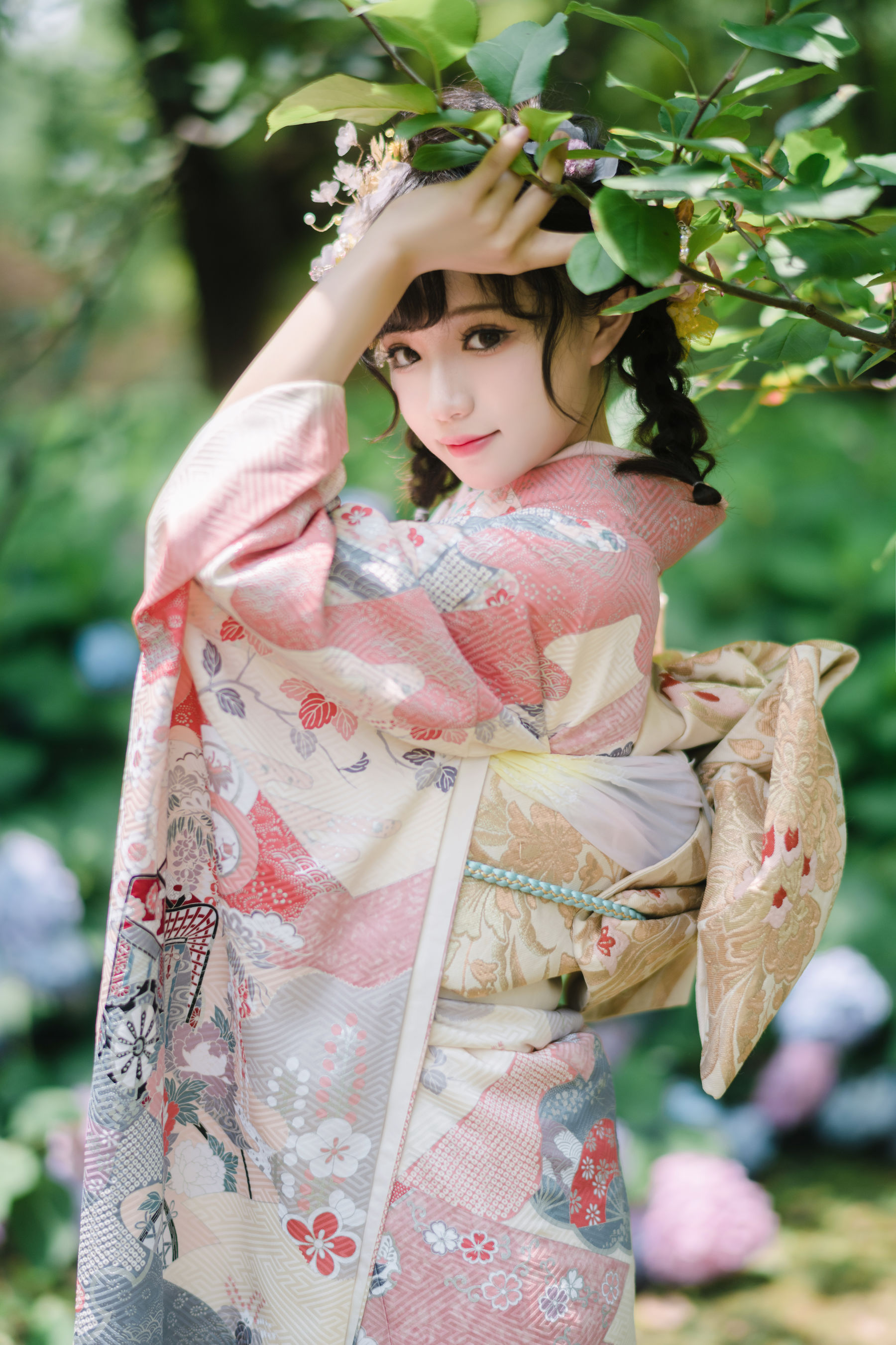 花柒Hana - 绣球花和服-图8