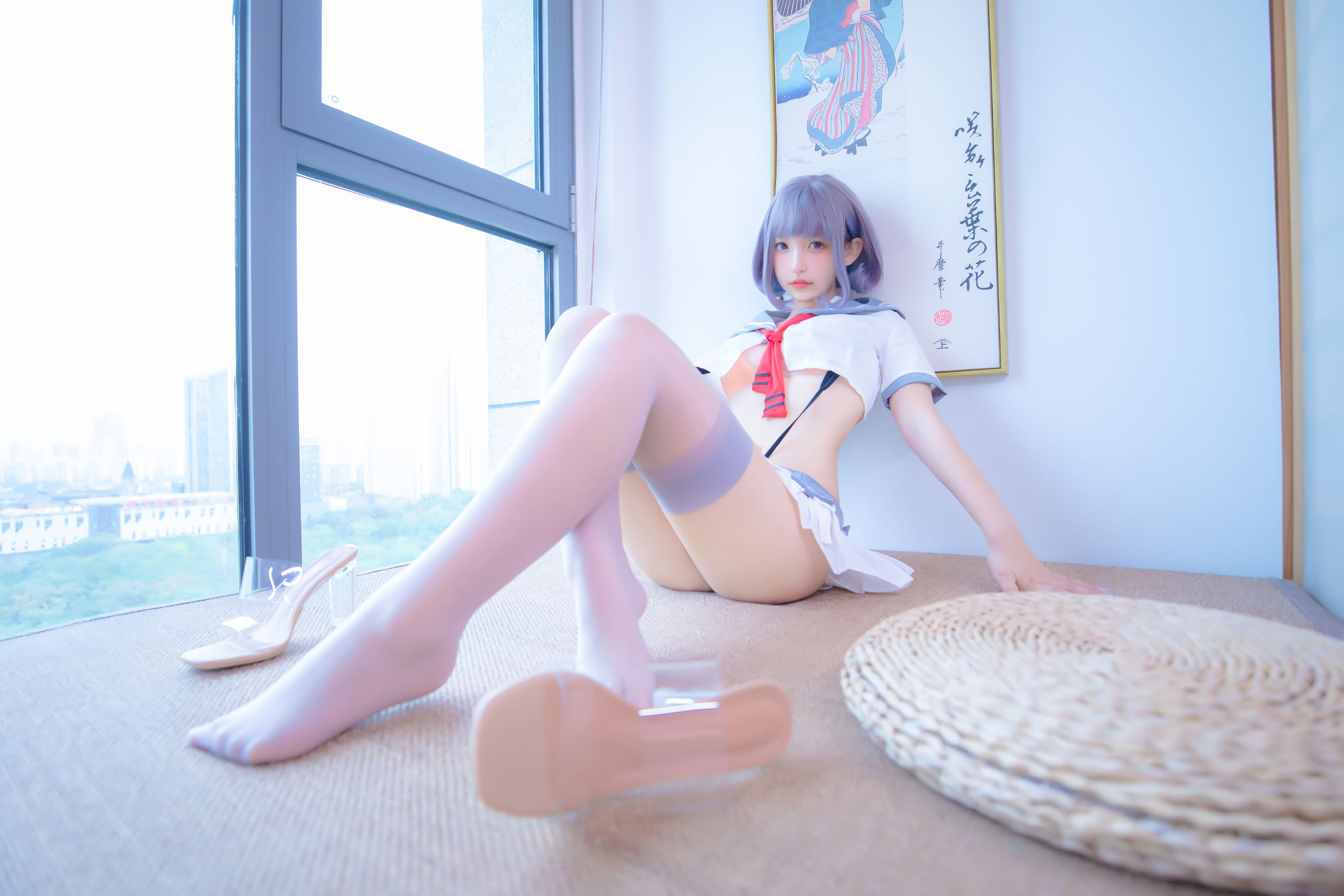 神楽坂真冬 灰丝吊带JK-图50