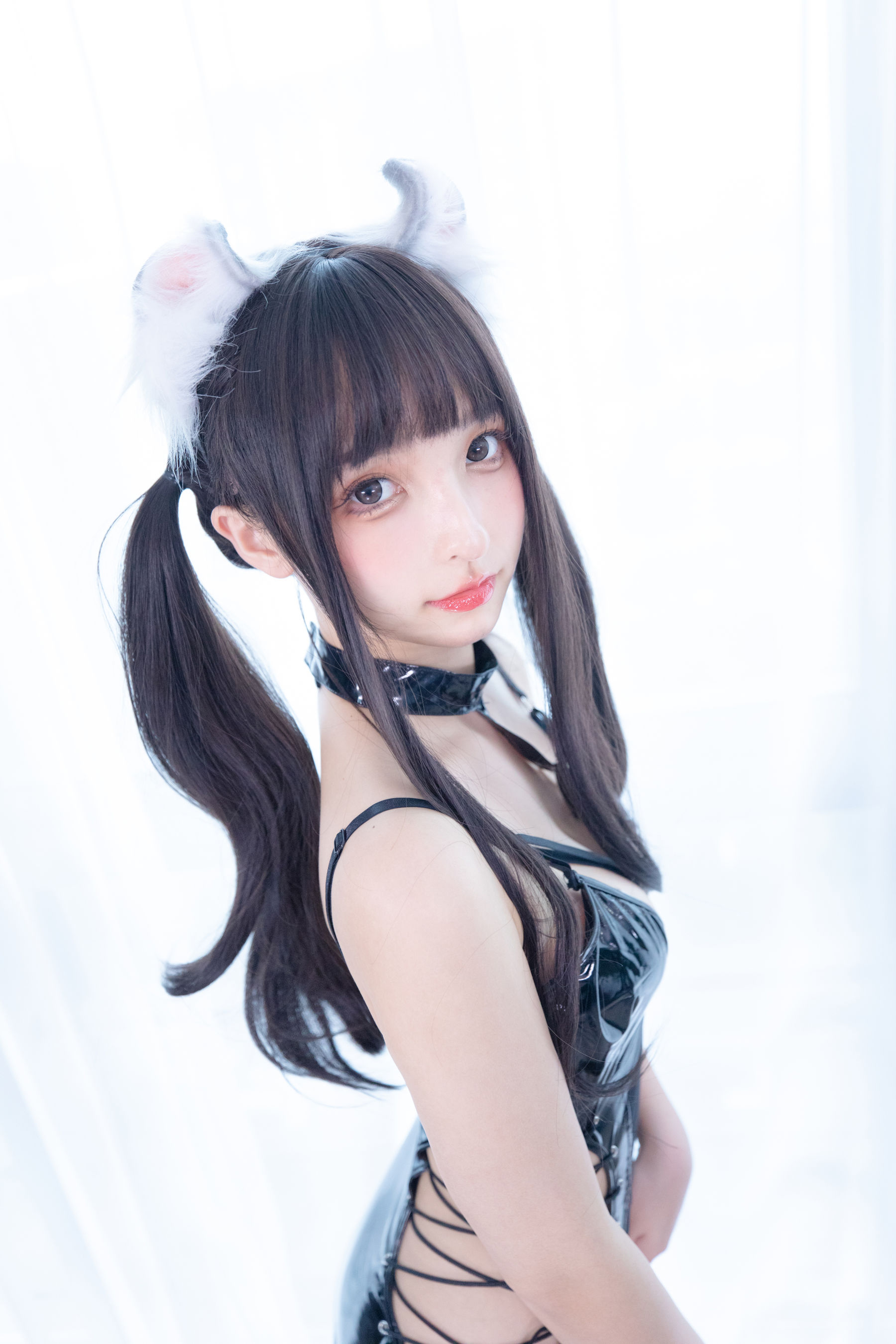 萝莉神楽板真冬 黑丝与黑胶-图16
