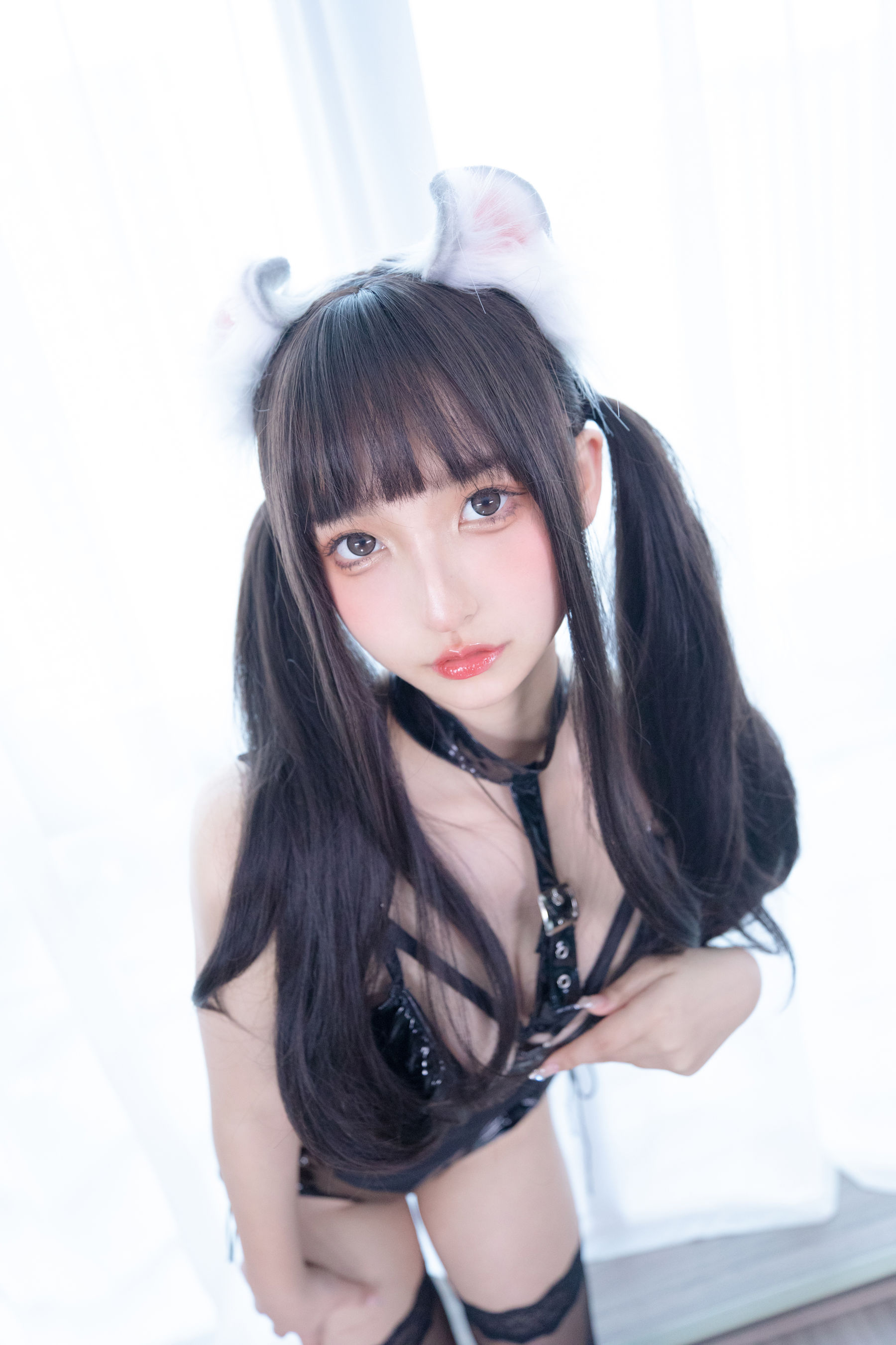 萝莉神楽板真冬 黑丝与黑胶-图4