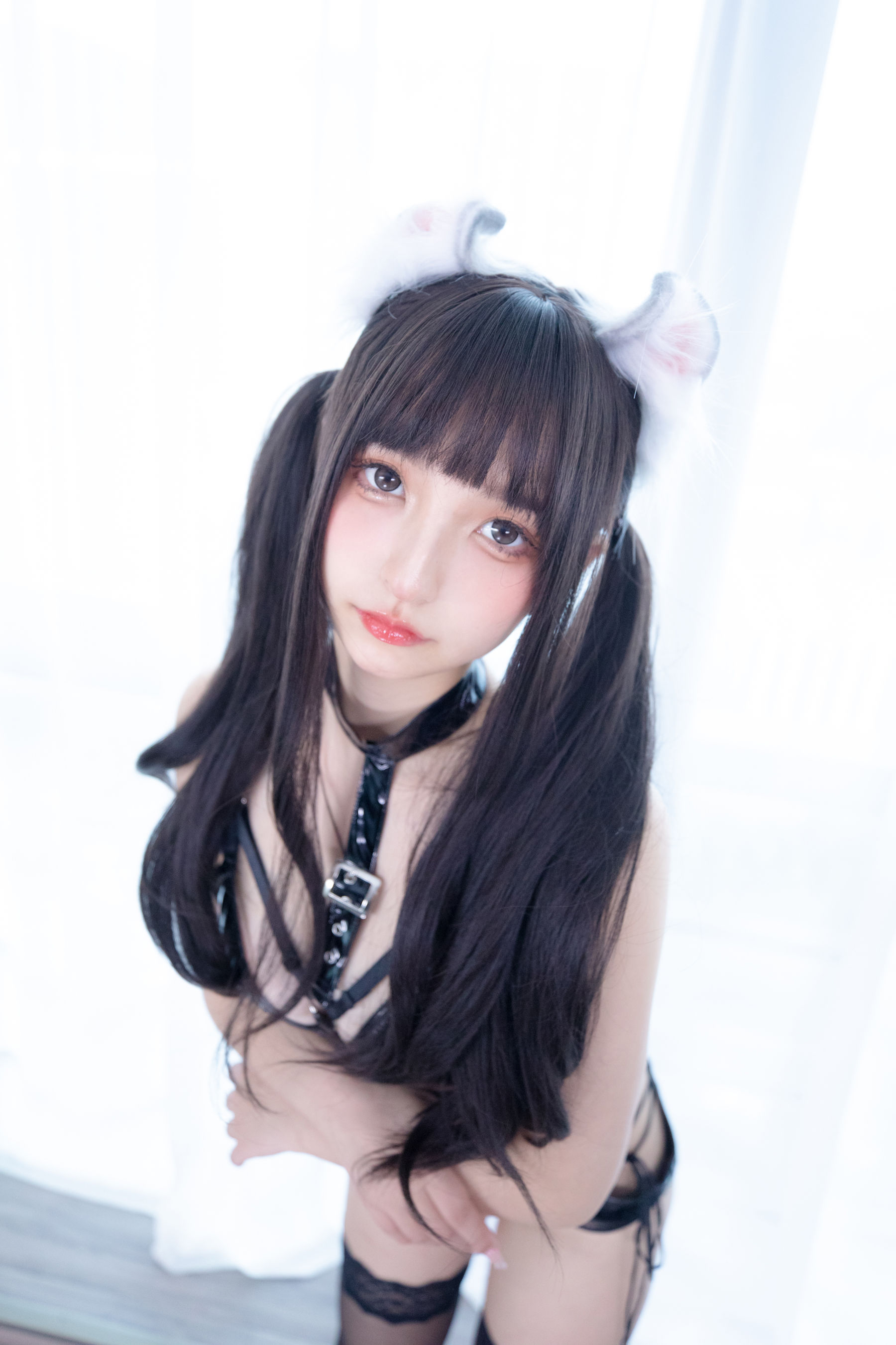 萝莉神楽板真冬 黑丝与黑胶-图6